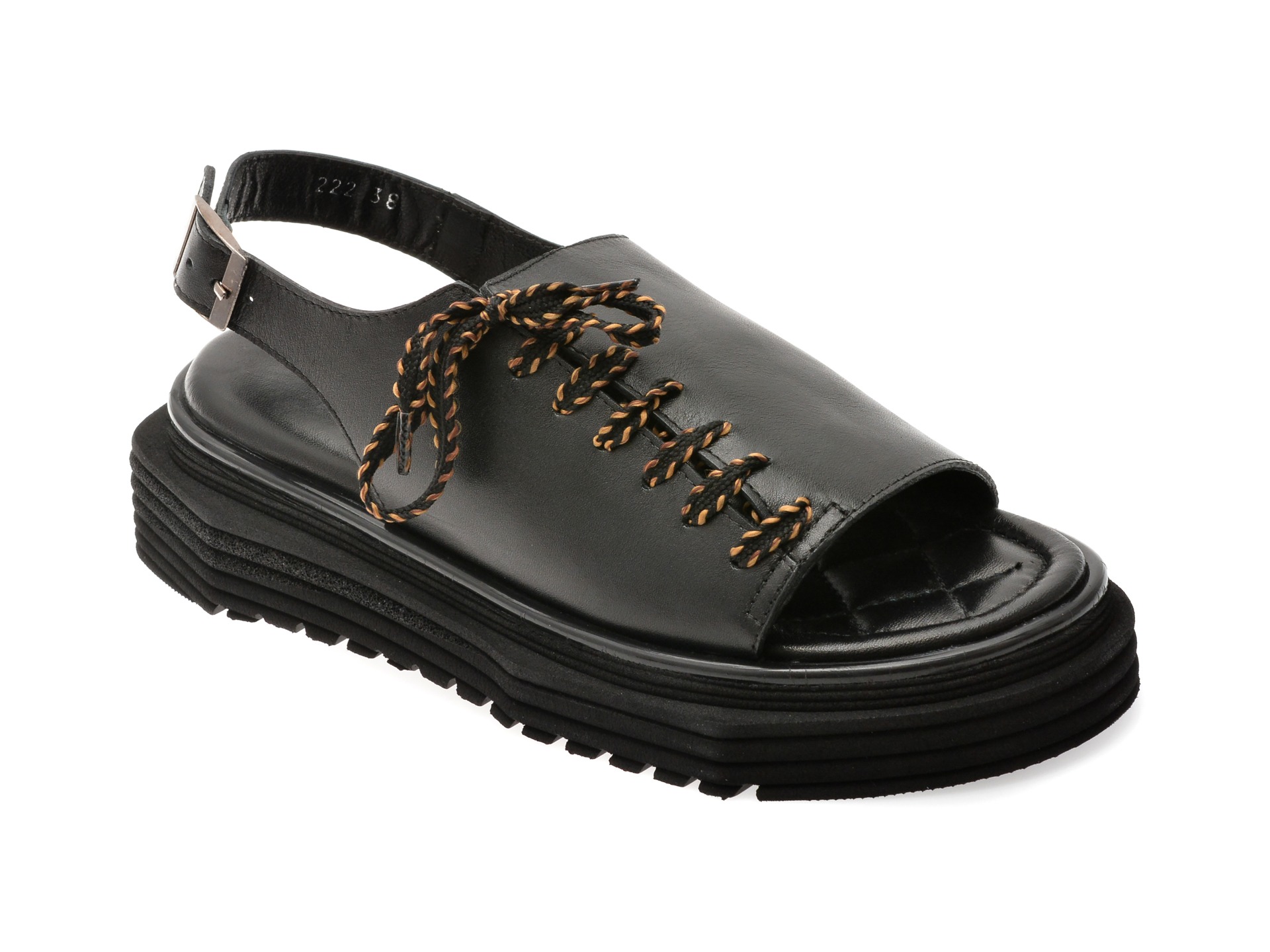 Sandale GRYXX negre, 654222, din piele naturala 1 Sandale GRYXX negre