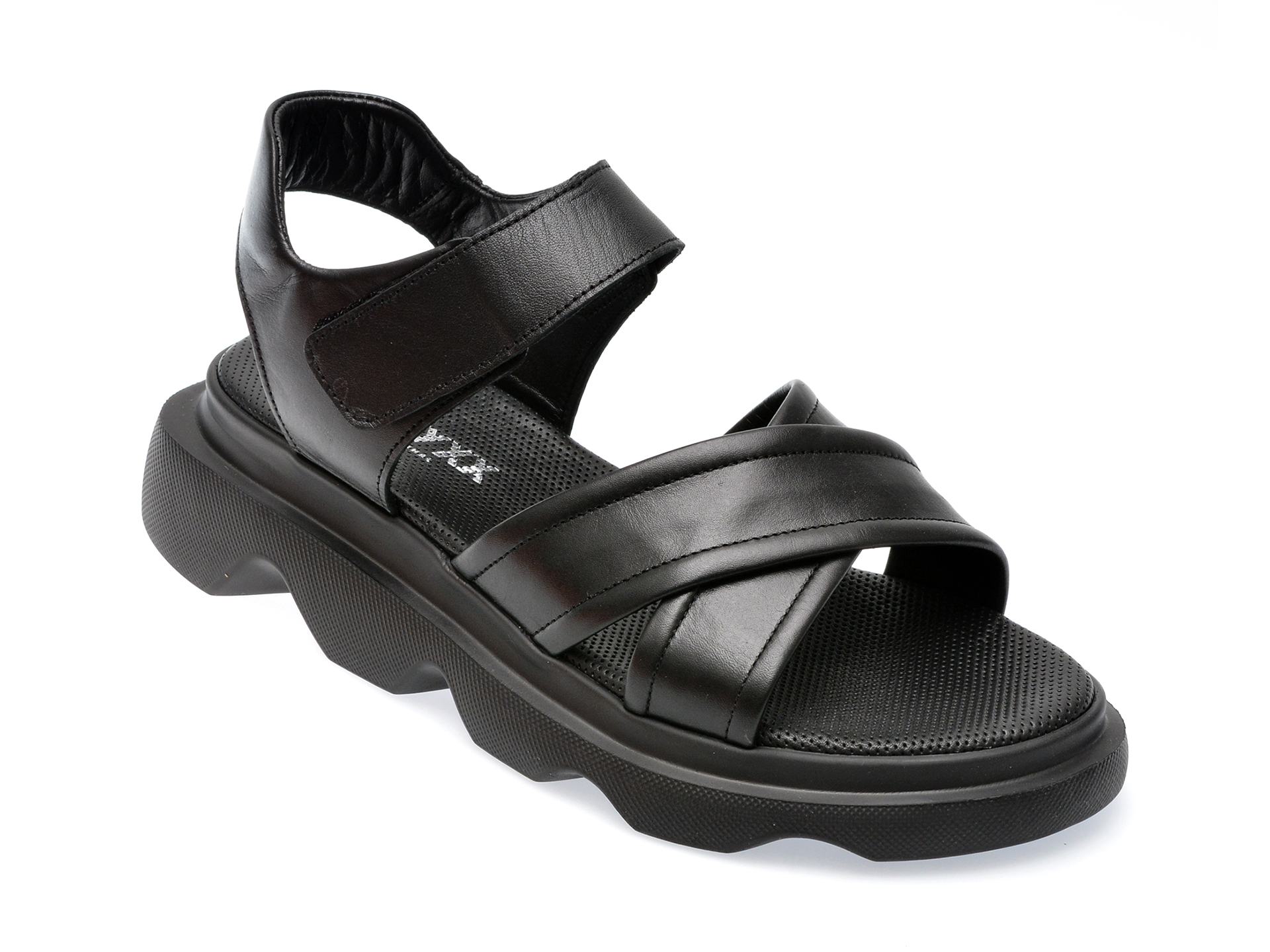 Sandale GRYXX negre, 703, din piele naturala 1 Sandale GRYXX negre