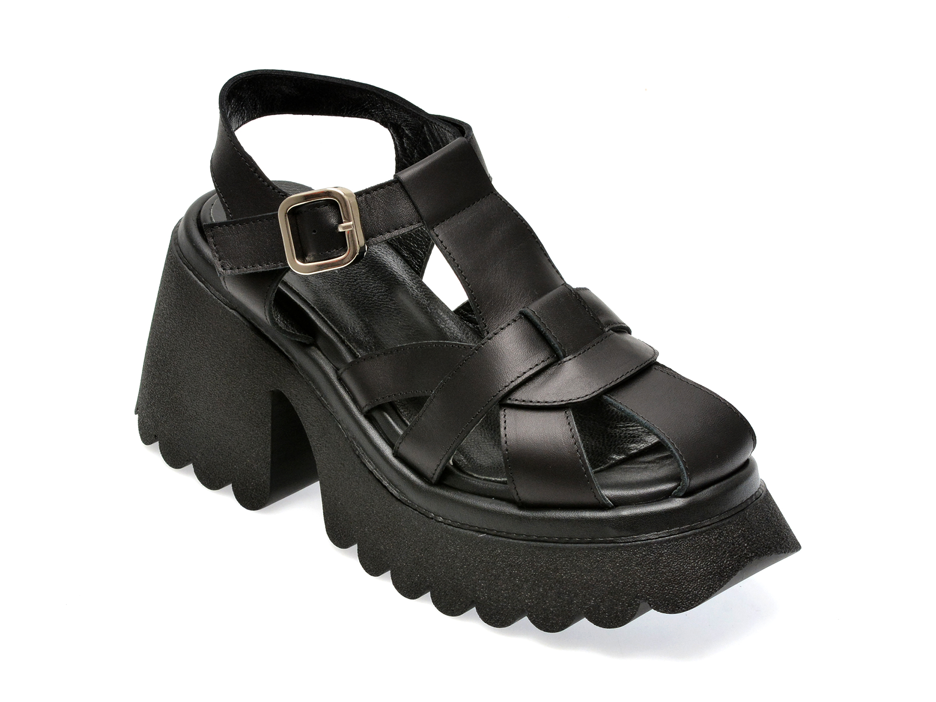 Sandale GRYXX negre, 94647, din piele naturala 1 Sandale GRYXX negre