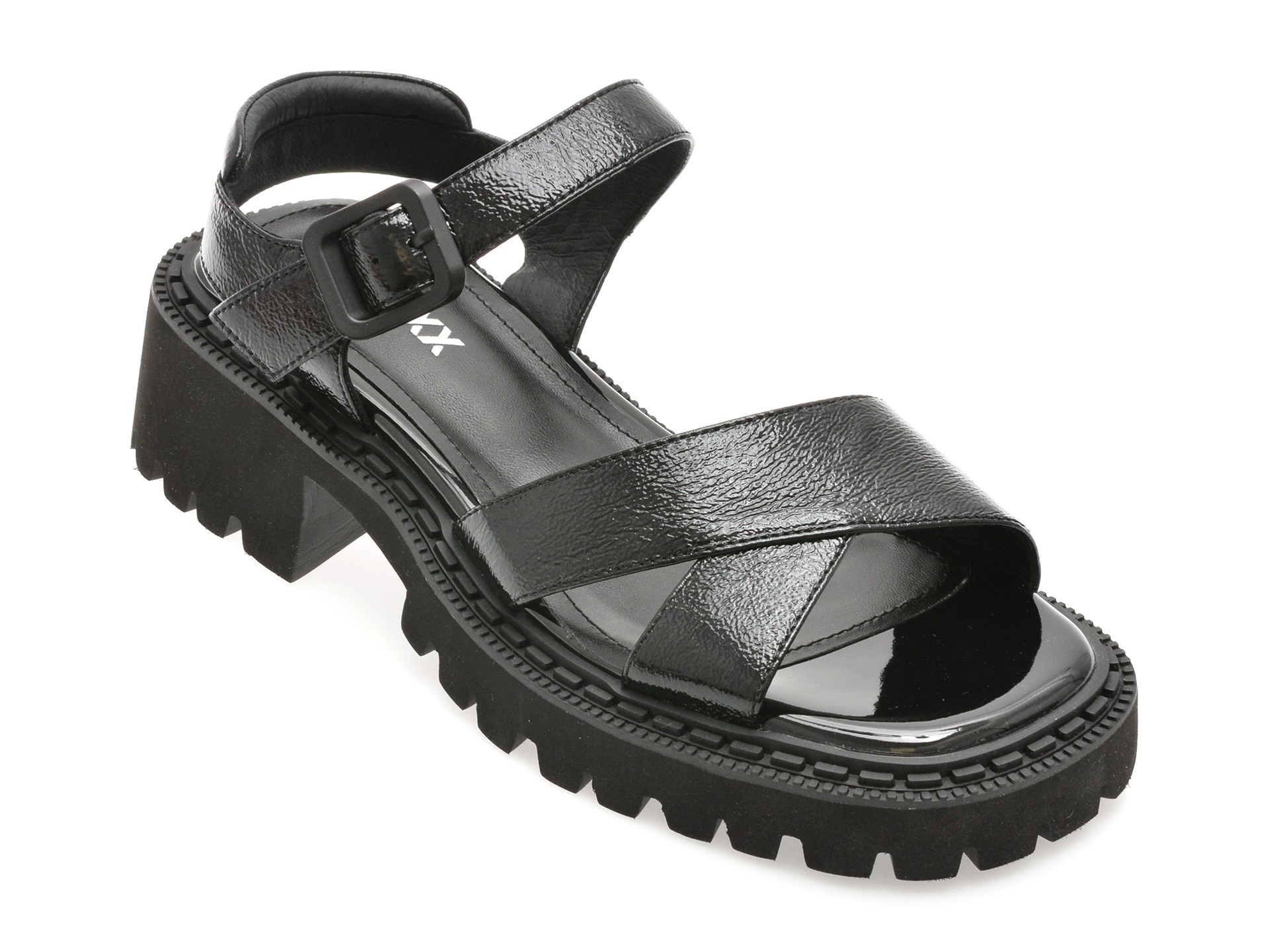 Sandale GRYXX negre, H55, din piele naturala 1 Sandale GRYXX negre