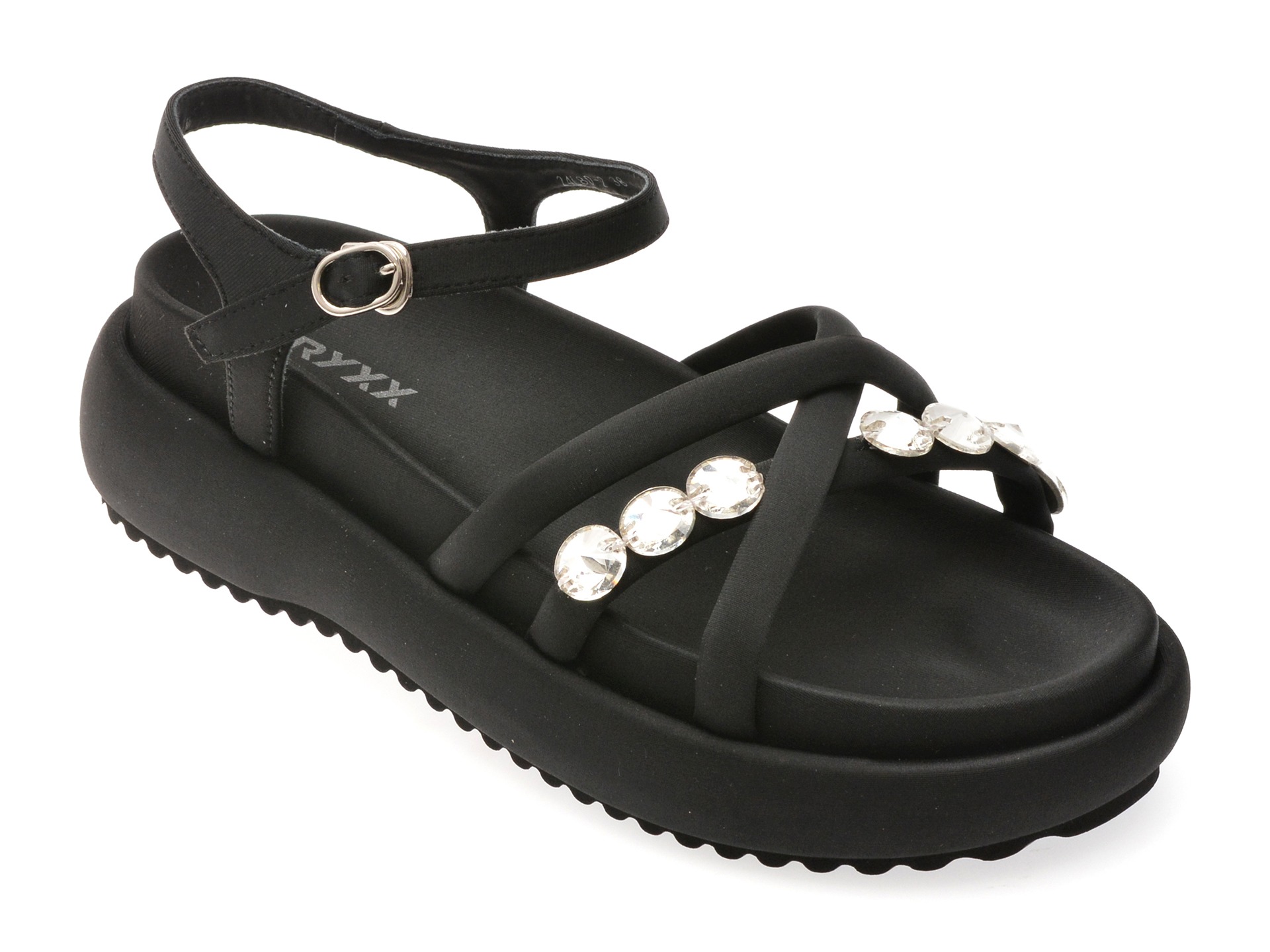 Sandale GRYXX negre, L802, din material textil 1 Sandale GRYXX negre