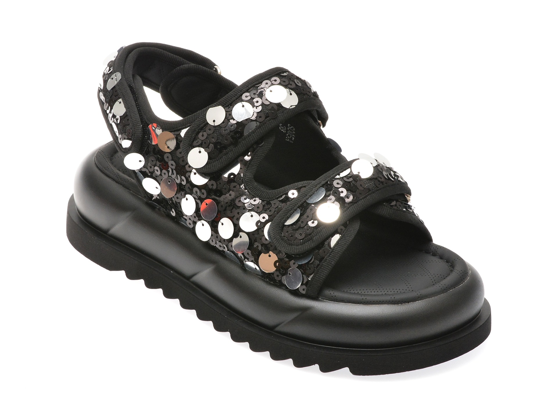 Sandale GRYXX negre, S005, din material textil 1 Sandale GRYXX negre