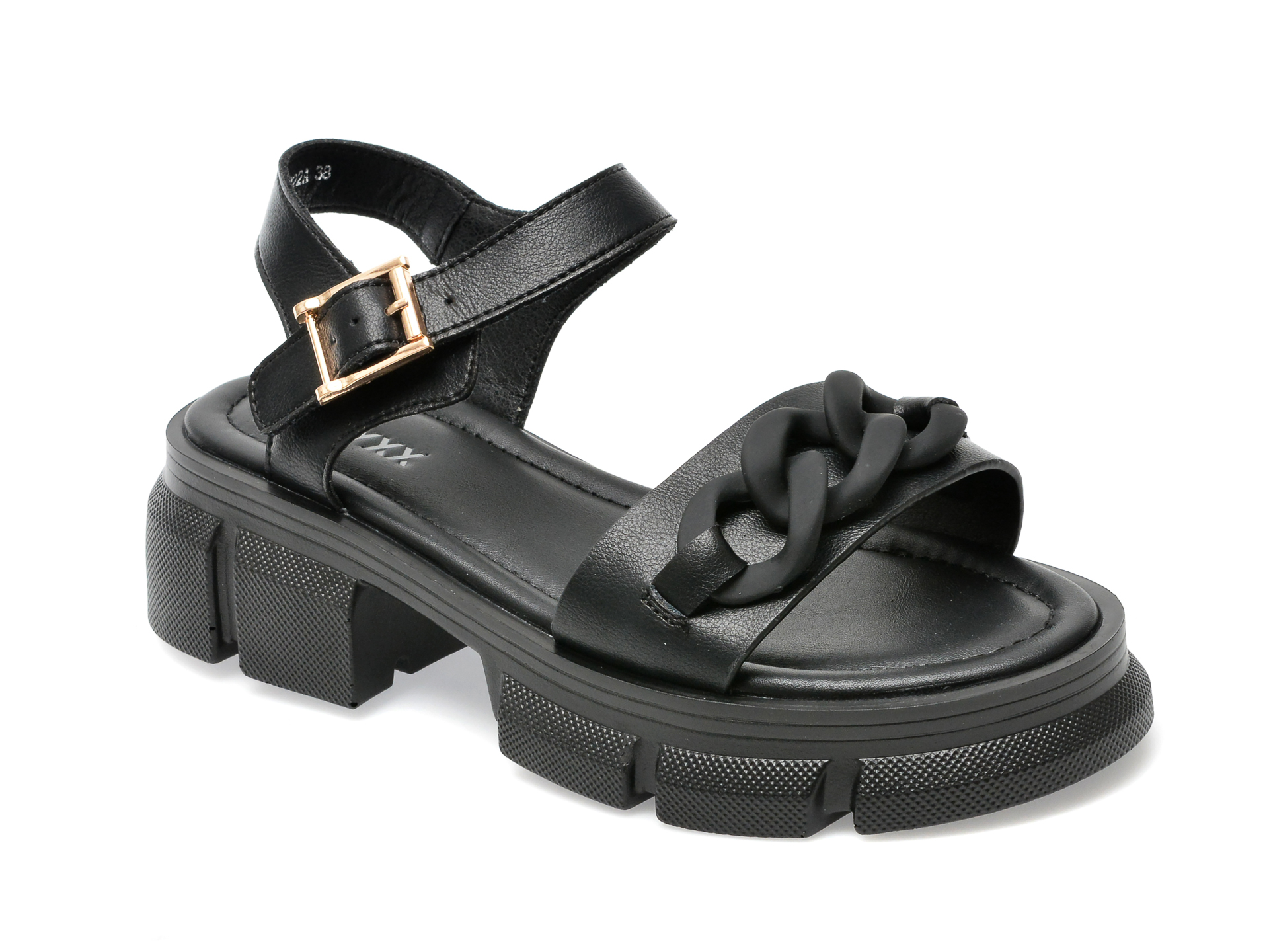 Sandale GRYXX negre, WC20022, din piele naturala 1 Sandale GRYXX negre