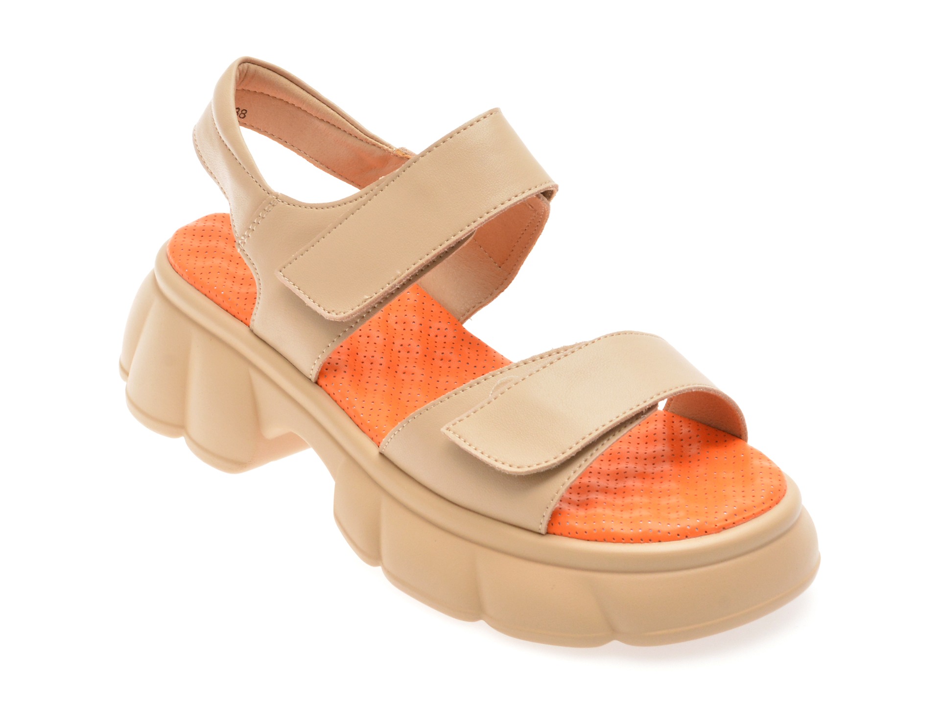 Sandale GRYXX nude, 66387, din piele naturala 1 Sandale GRYXX nude