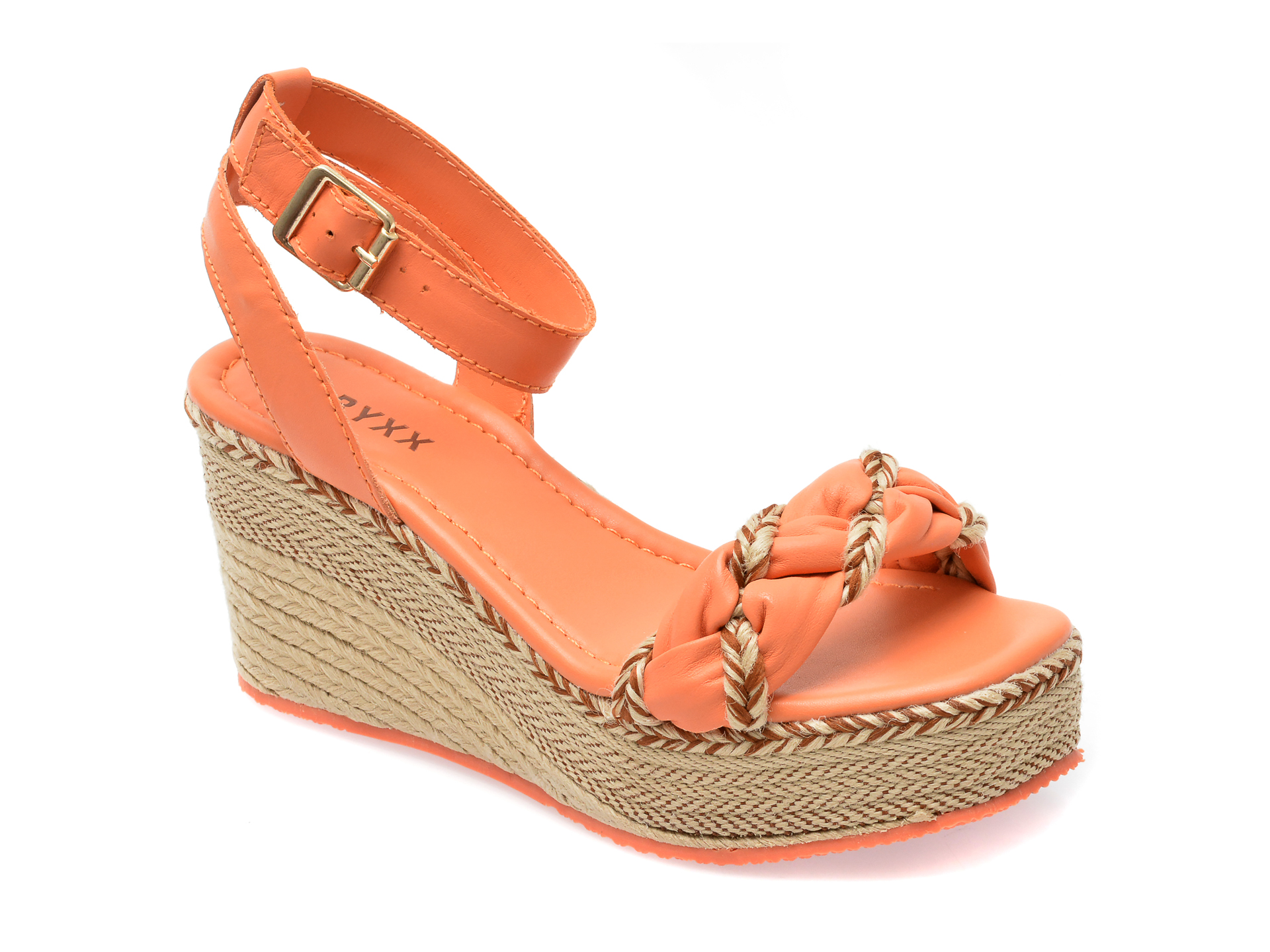 Sandale GRYXX portocalii, 344421, din piele naturala 1 Sandale GRYXX portocalii