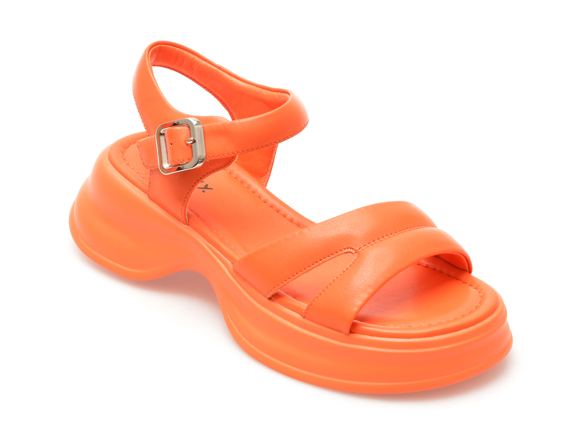 Sandale GRYXX portocalii, LX637, din piele naturala 1 Sandale GRYXX portocalii