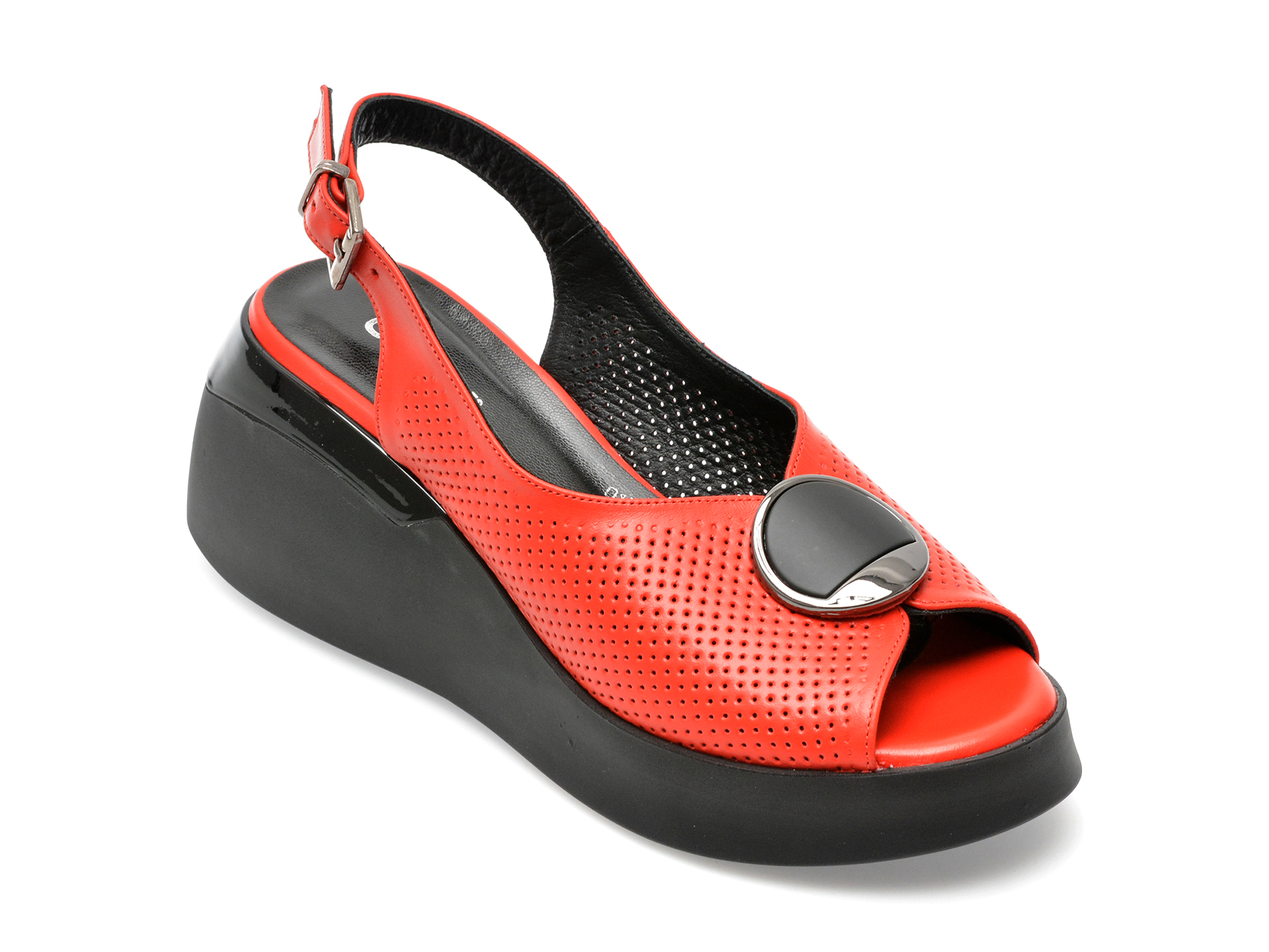 Sandale GRYXX rosii, 131457, din piele naturala 1 Sandale GRYXX rosii