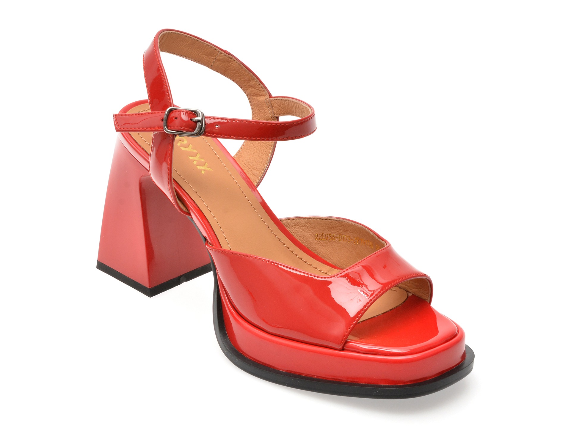 Sandale GRYXX rosii, 22L956, din piele naturala lacuita 1 Sandale GRYXX rosii