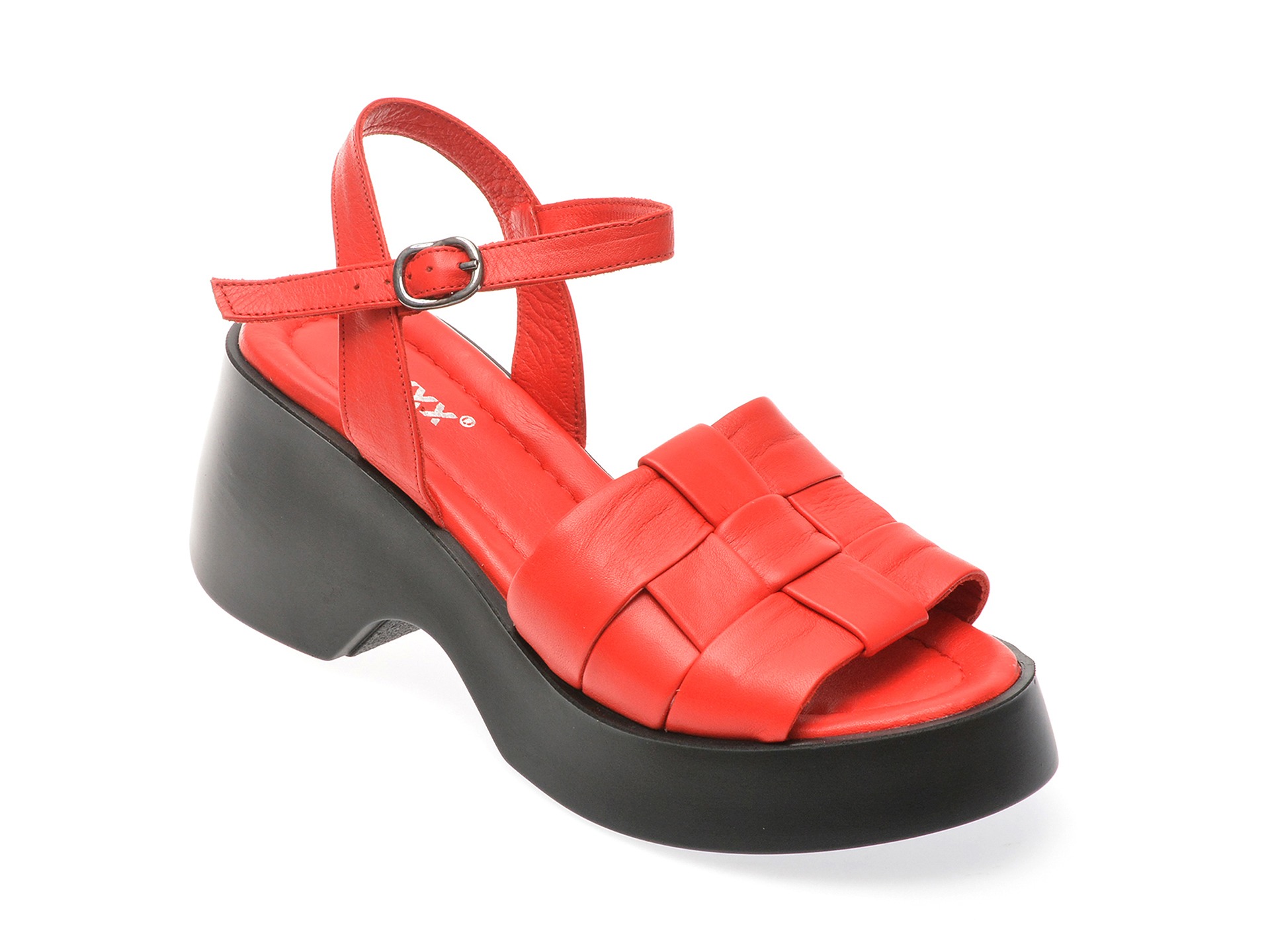 Sandale GRYXX rosii, 377200, din piele naturala 1 Sandale GRYXX rosii