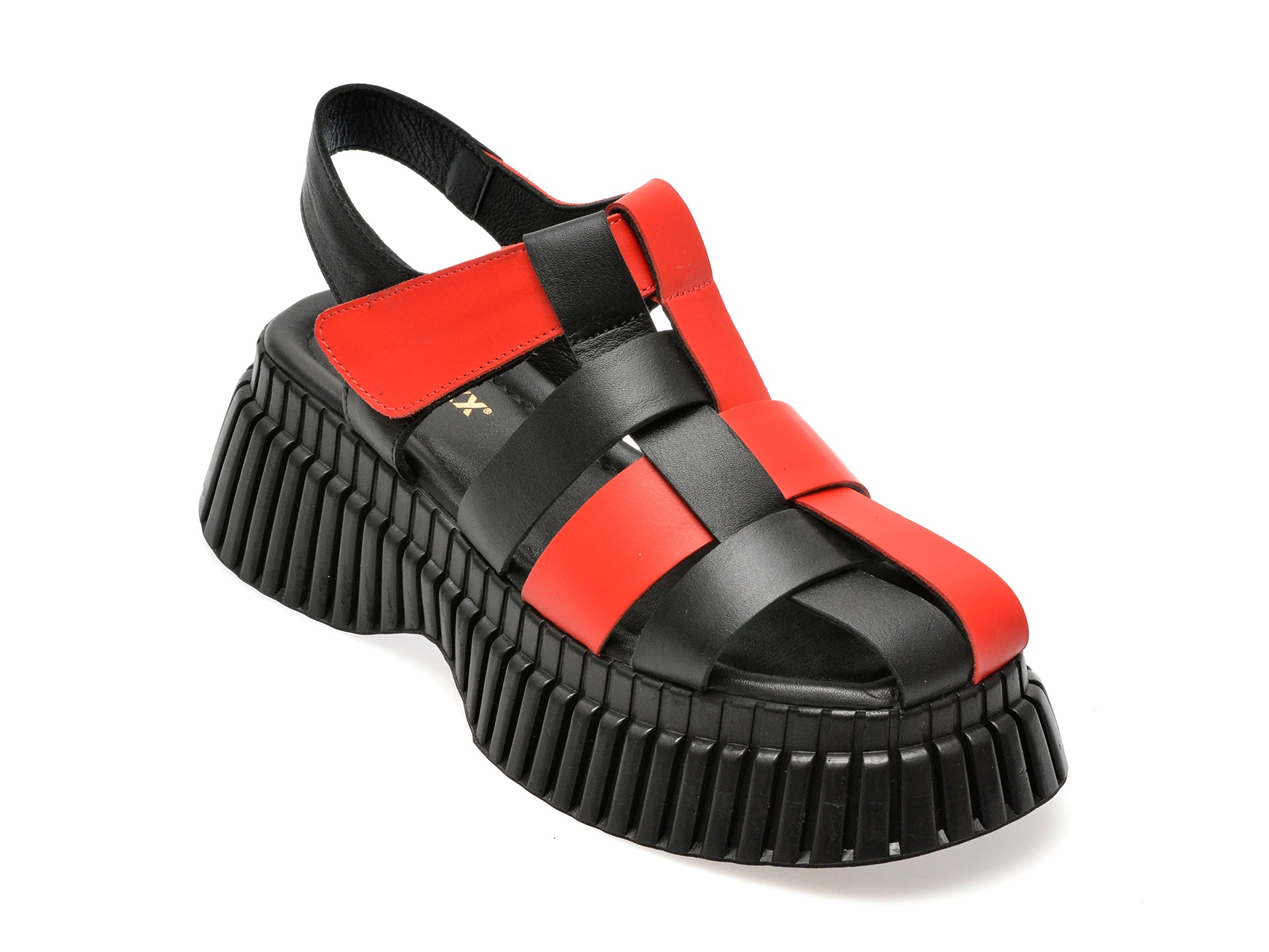 Sandale GRYXX rosii, 734041, din piele naturala 1 Sandale GRYXX rosii