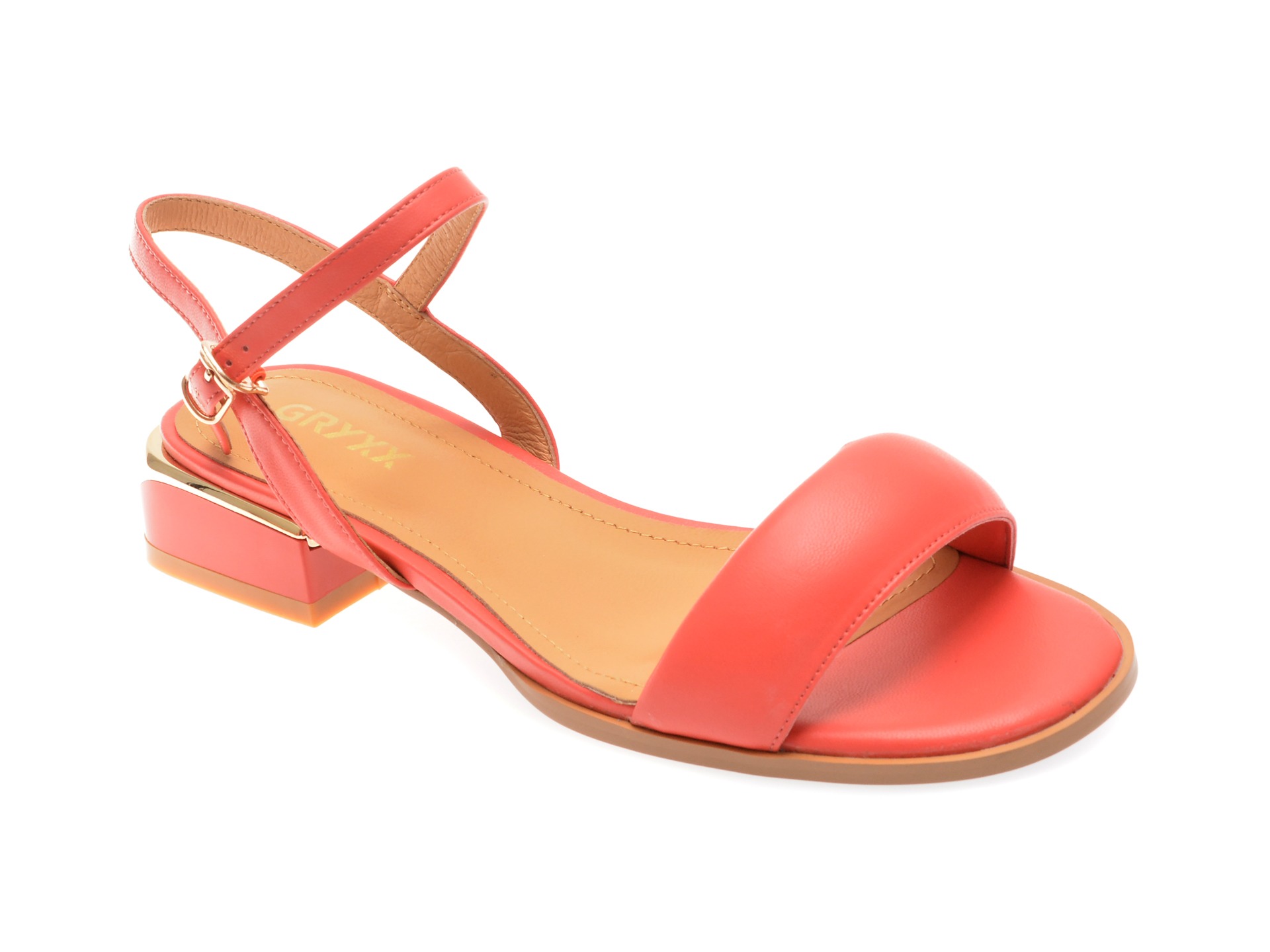 Sandale GRYXX roz, F51C09, din piele naturala 1 Sandale GRYXX roz