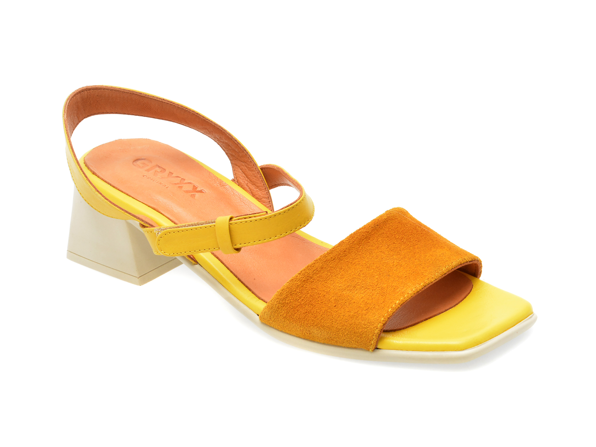 Sandale GRYXX visinii, 2230, din piele intoarsa 1 Sandale GRYXX visinii