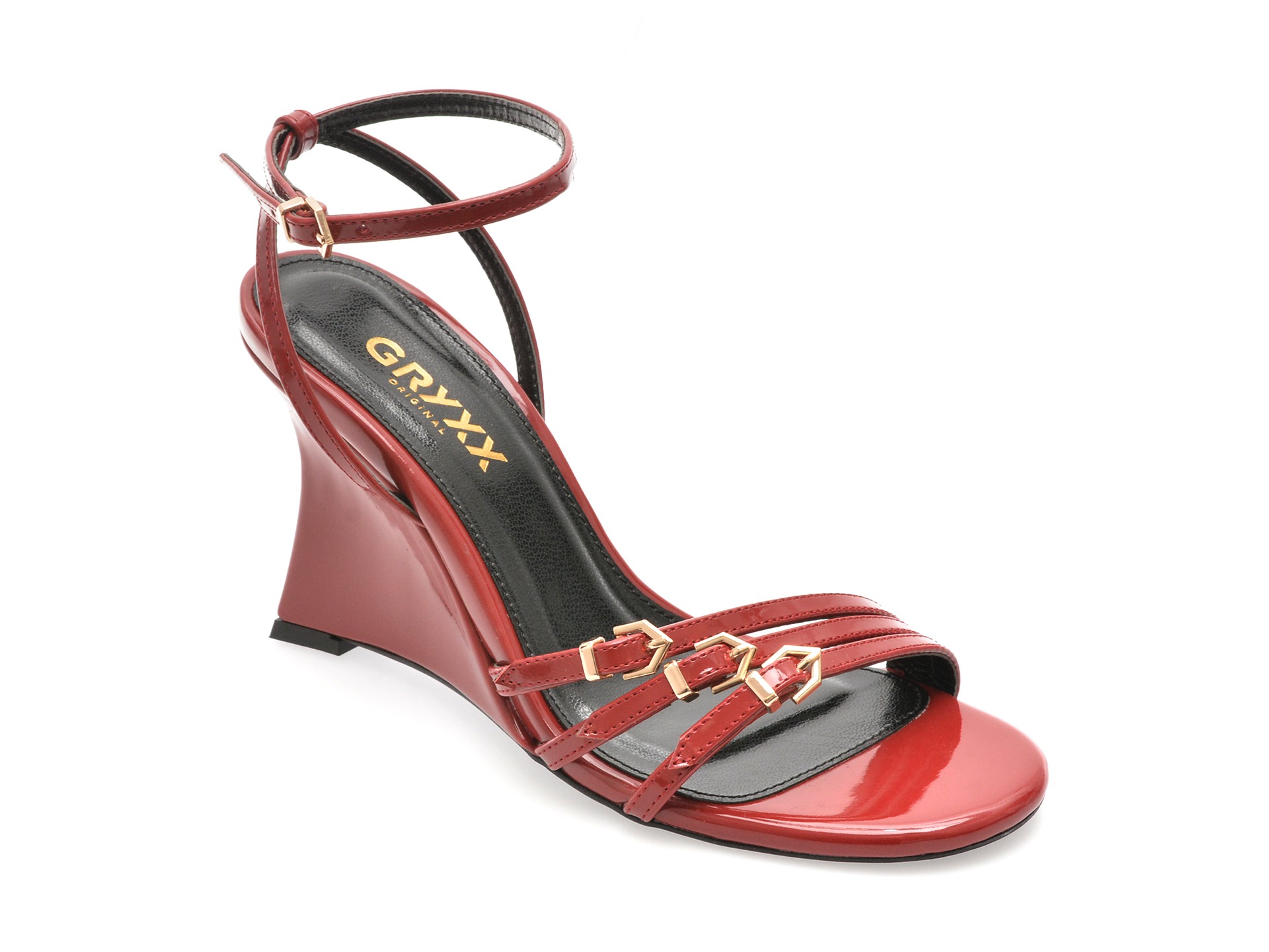 Sandale GRYXX visinii, 58003, din piele ecologica 1 Sandale GRYXX visinii