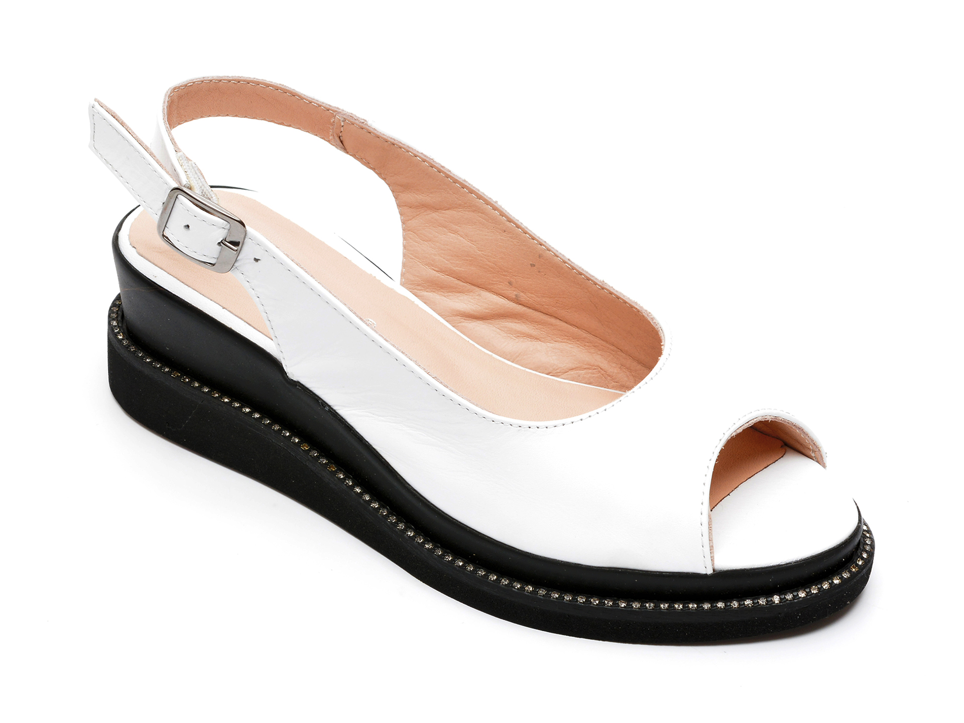 Sandale HK DIVA CLUP albe, 4011, din piele naturala 1 Sandale HK DIVA CLUP albe