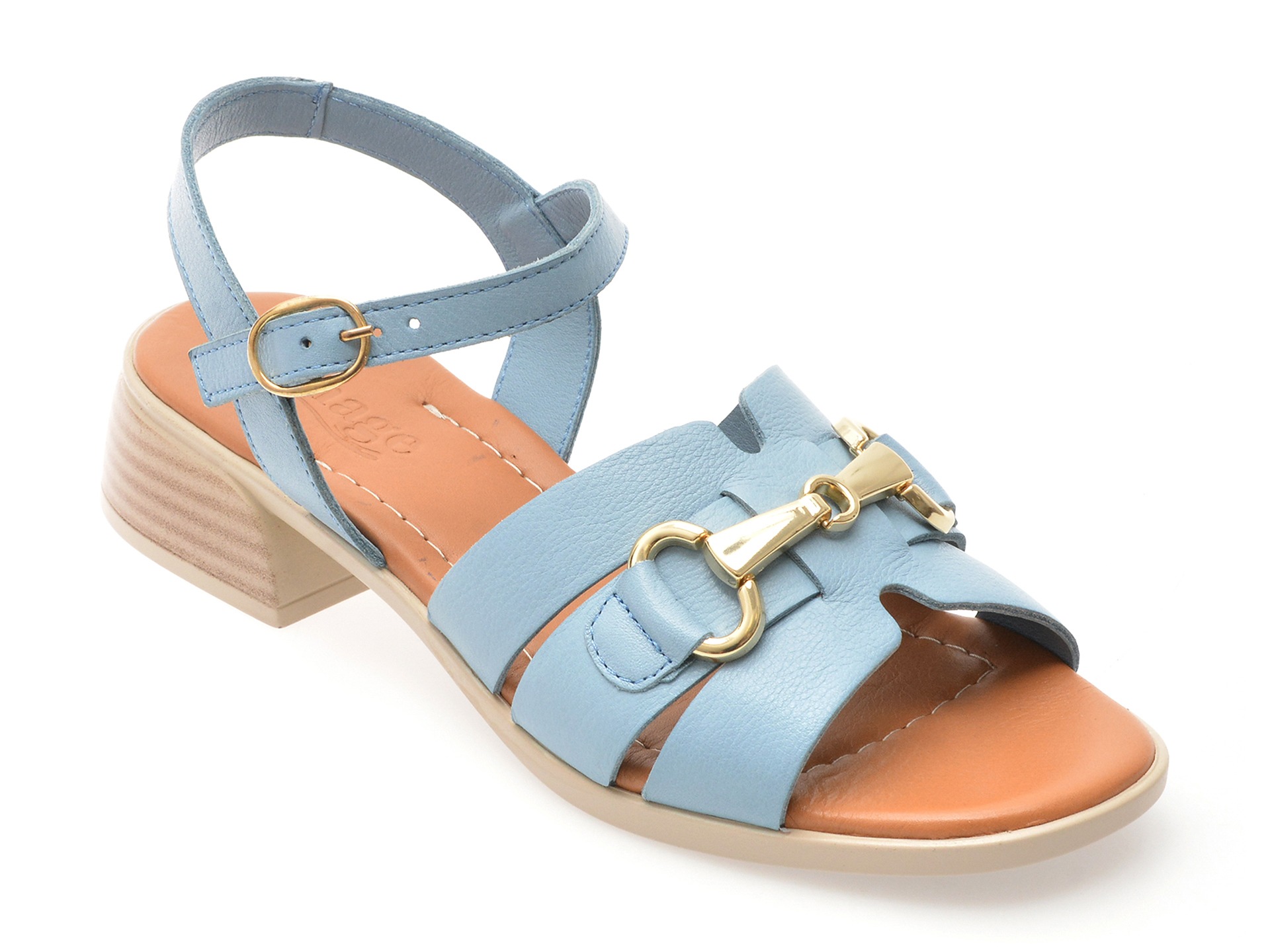 Sandale IMAGE albastre, 10205, din piele naturala 1 Sandale IMAGE albastre