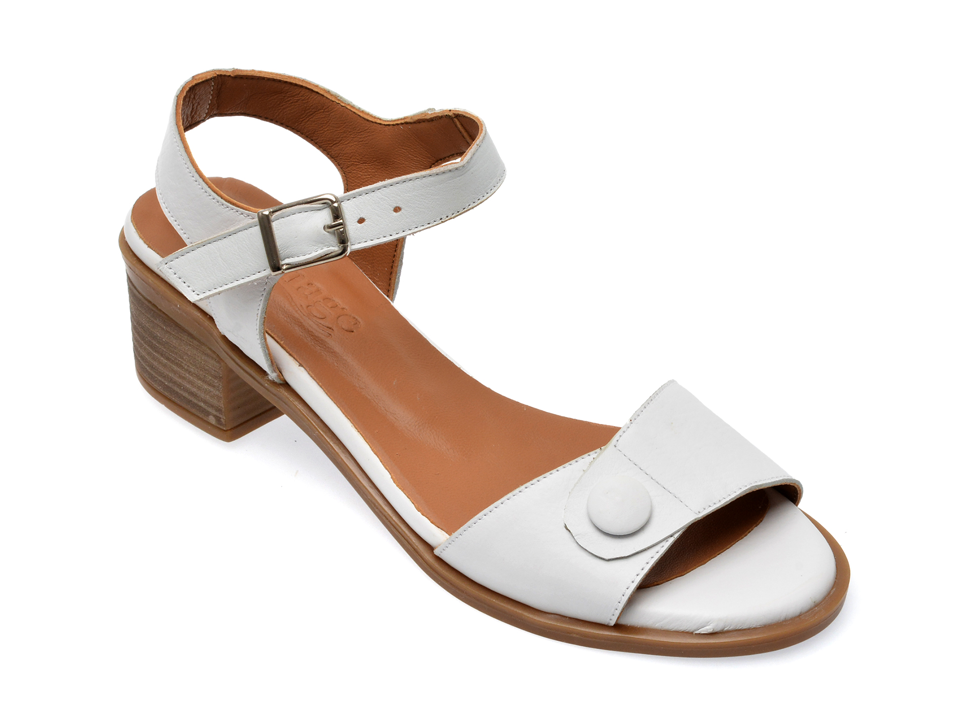 Sandale IMAGE albe, 20603, din piele naturala 1 Sandale IMAGE albe
