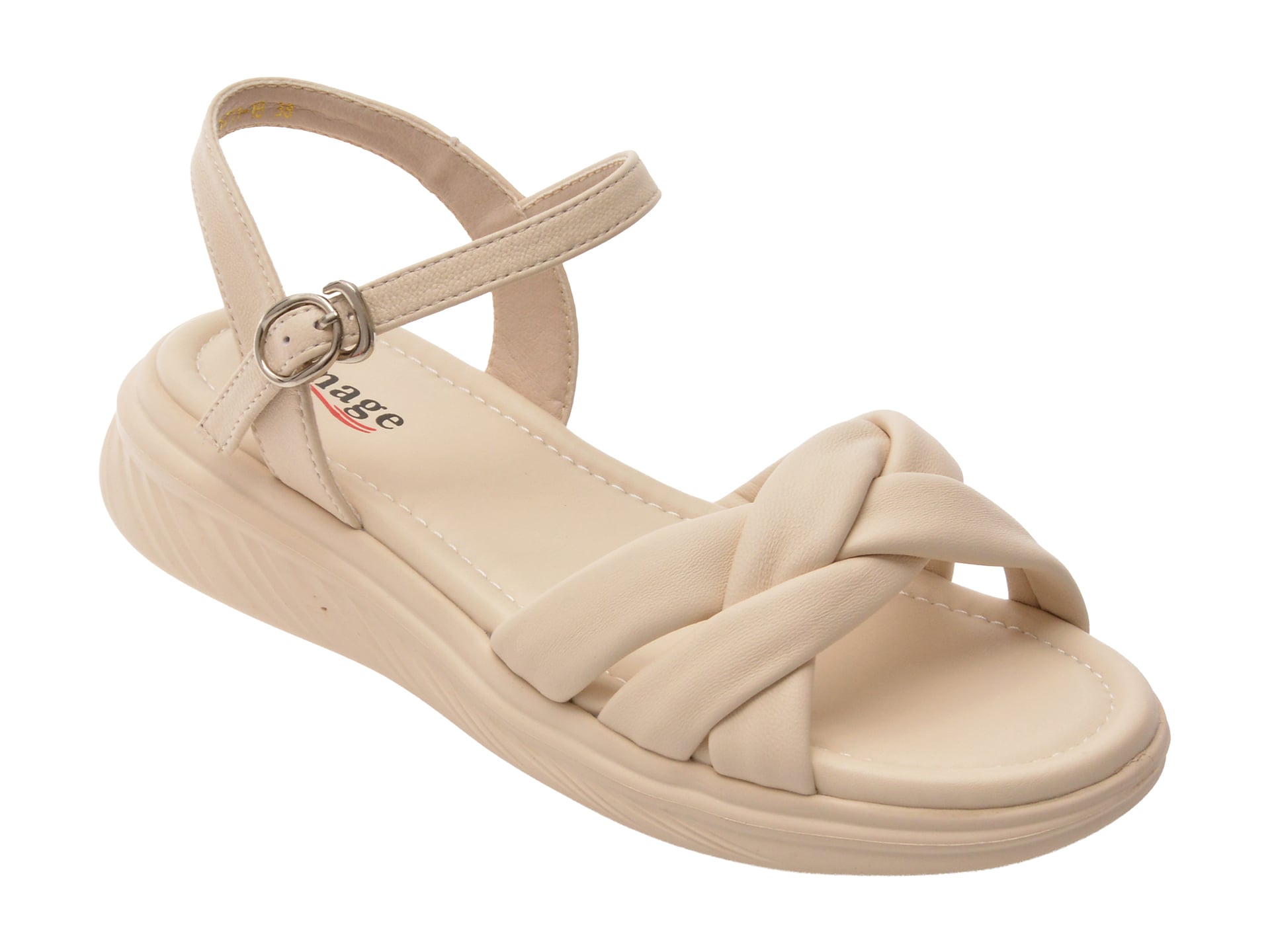 Sandale IMAGE albe, 57111, din piele naturala 1 Sandale IMAGE albe