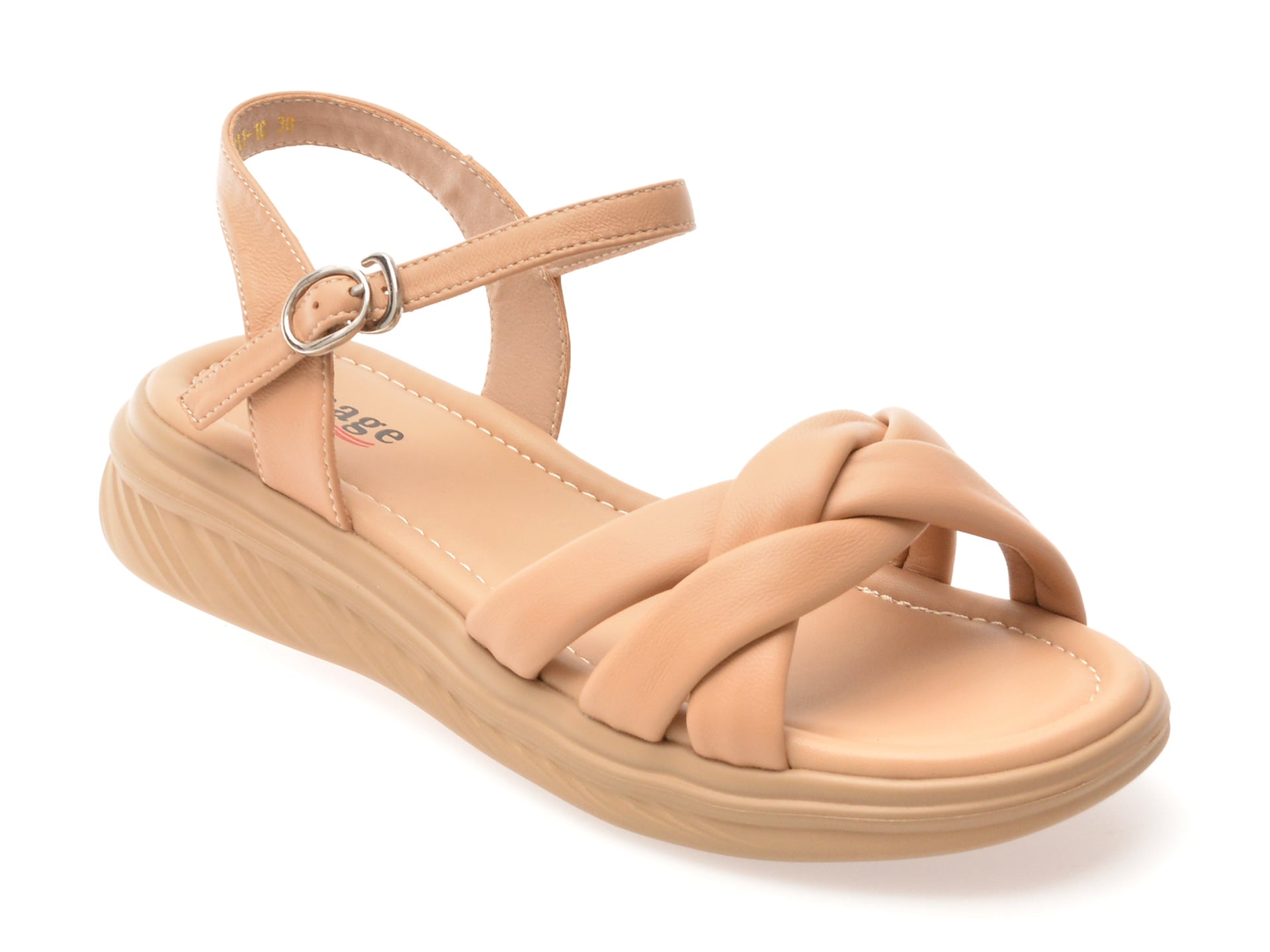 Sandale IMAGE bej, 57111, din piele naturala 1 Sandale IMAGE bej