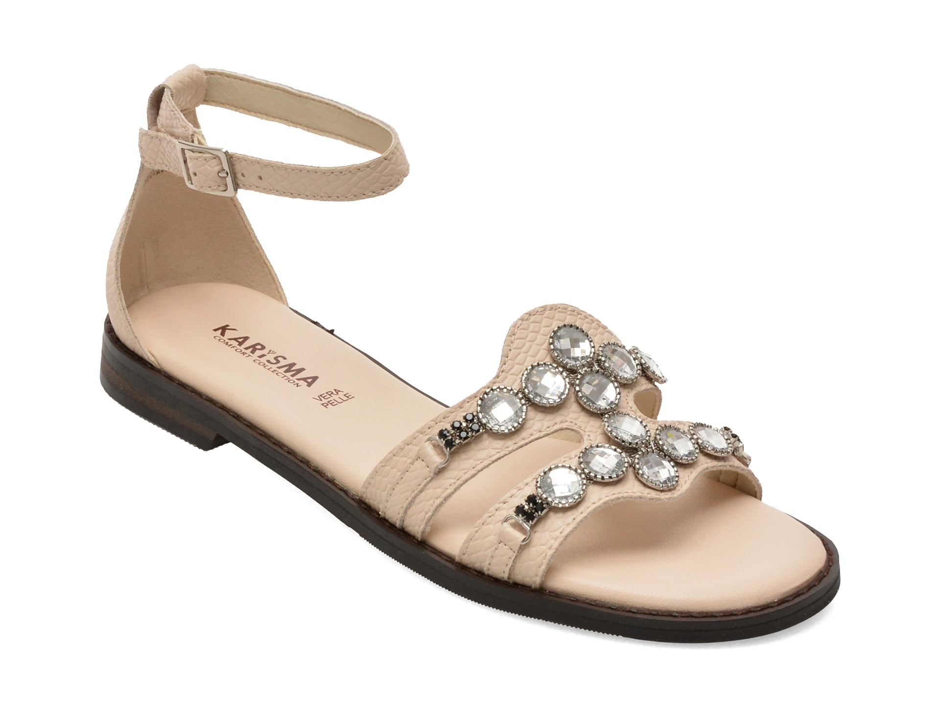 Sandale KARISMA bej, VA60023, din piele naturala 1 Sandale KARISMA bej