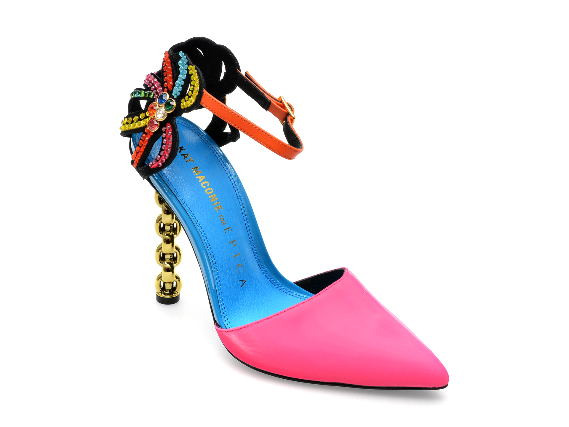 Sandale KAT MACONIE FOR EPICA fucsia, EZILI, din piele naturala 1 Sandale KAT MACONIE FOR EPICA fucsia