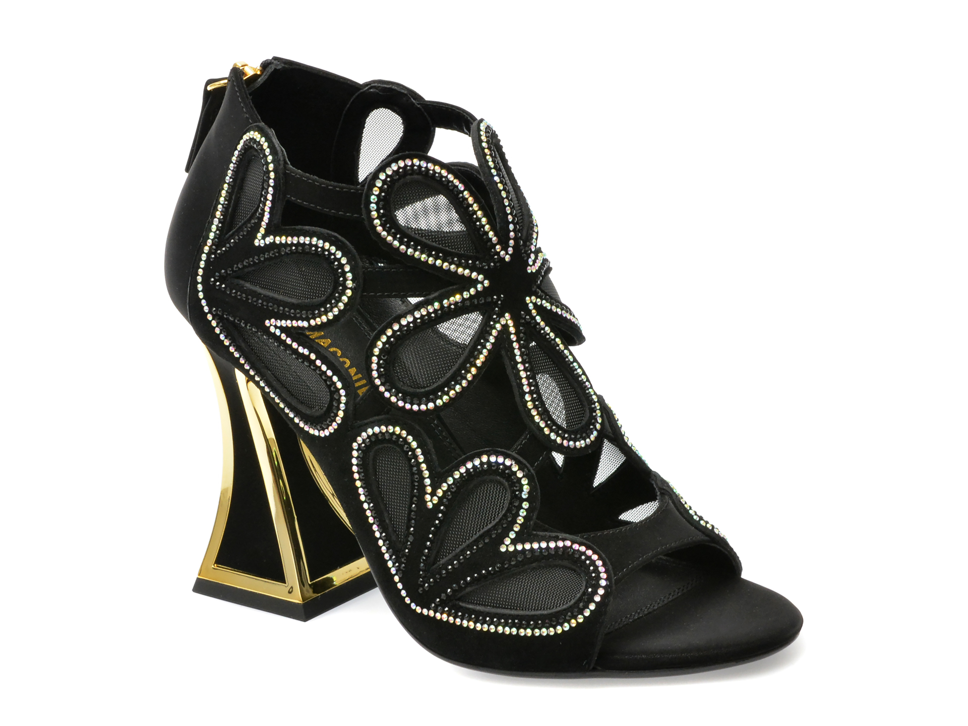 Sandale KAT MACONIE FOR EPICA negre, RENE, din piele intoarsa 1 Sandale KAT MACONIE FOR EPICA negre