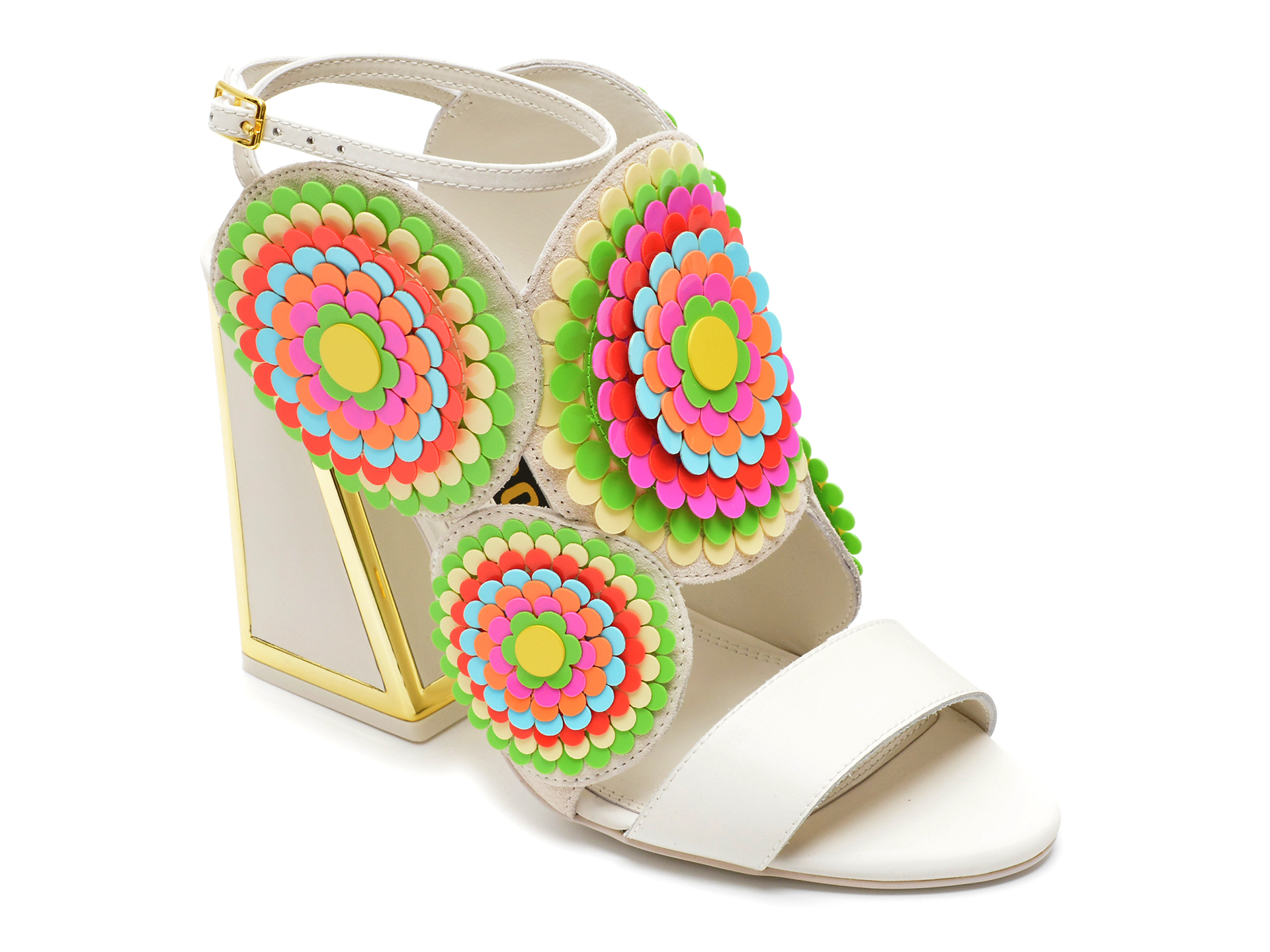 Sandale KAT MACONIE albe, FRIDA, din piele naturala 1 Sandale KAT MACONIE albe