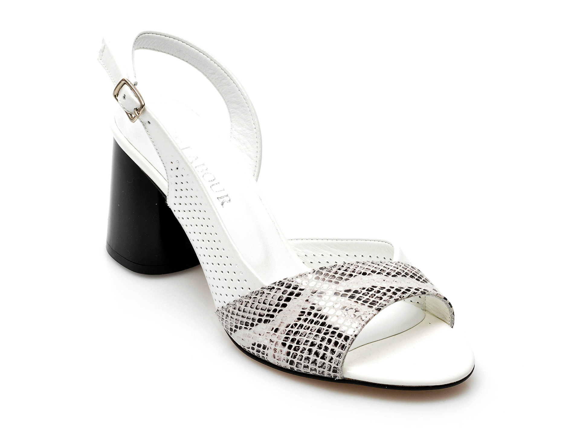 Sandale LABOUR albe, 199663, din piele naturala 1 Sandale LABOUR albe