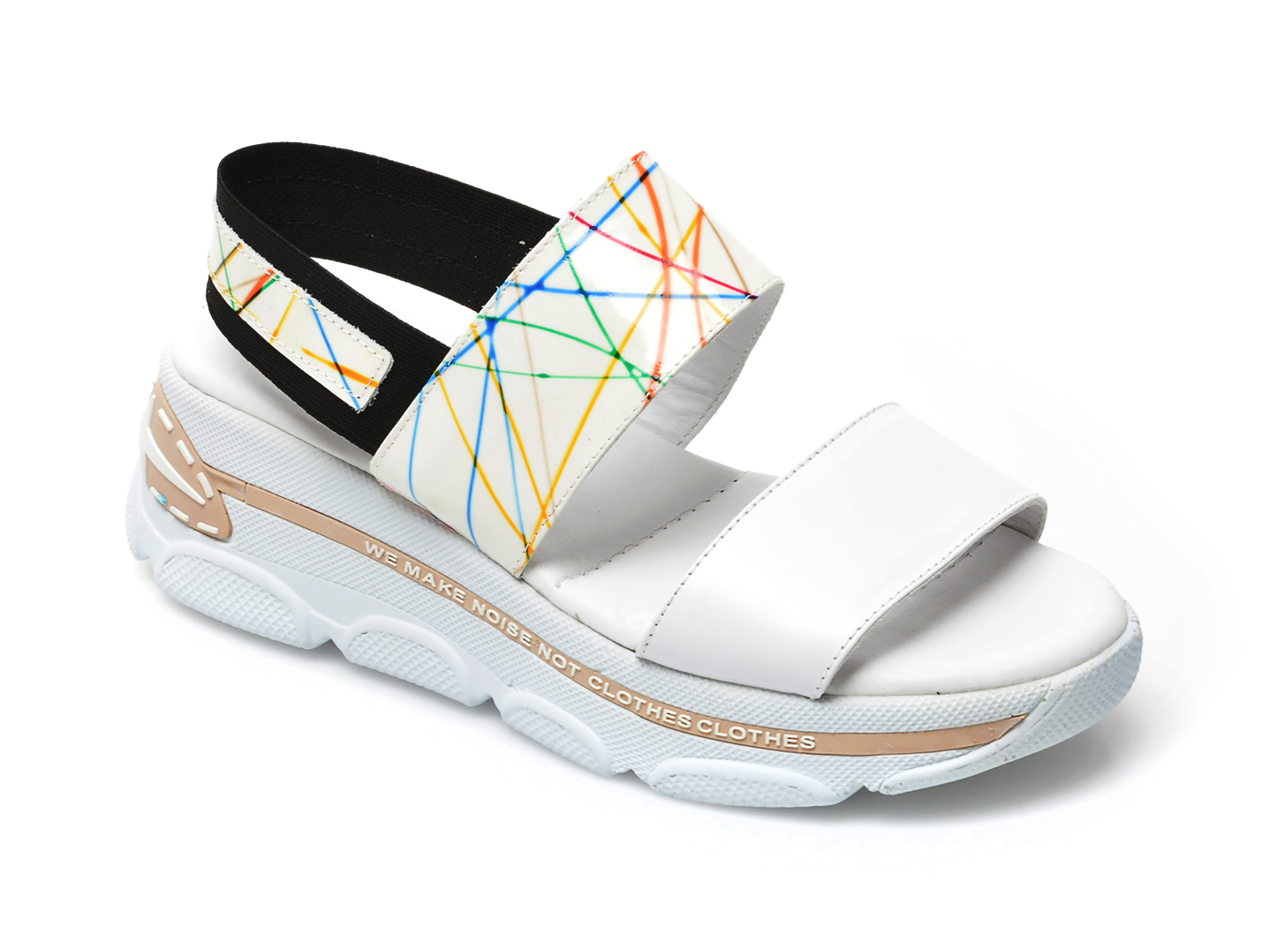 Sandale LABOUR albe, 211552, din piele naturala 1 Sandale LABOUR albe