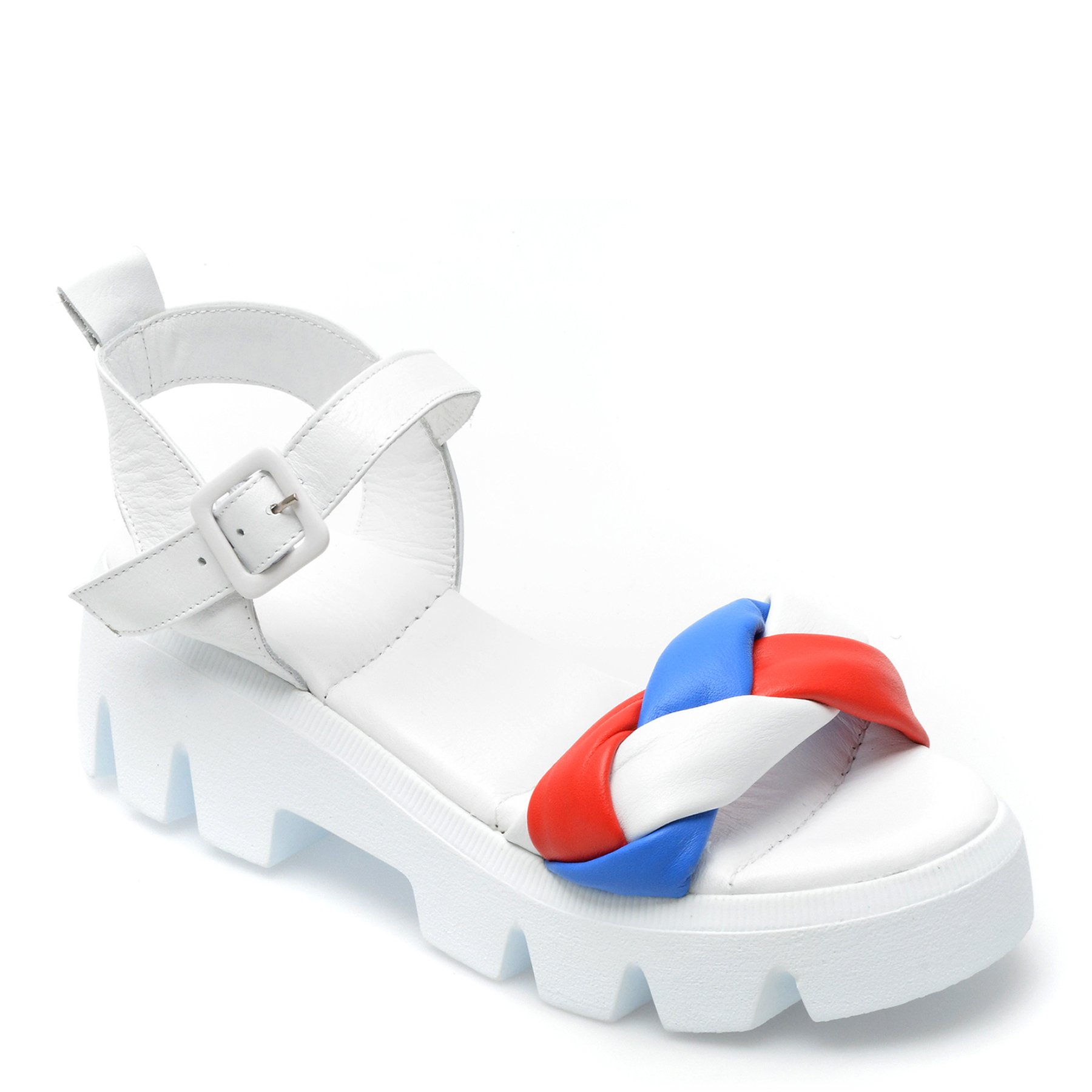 Sandale LABOUR albe, EMK052, din piele naturala 1 Sandale LABOUR albe