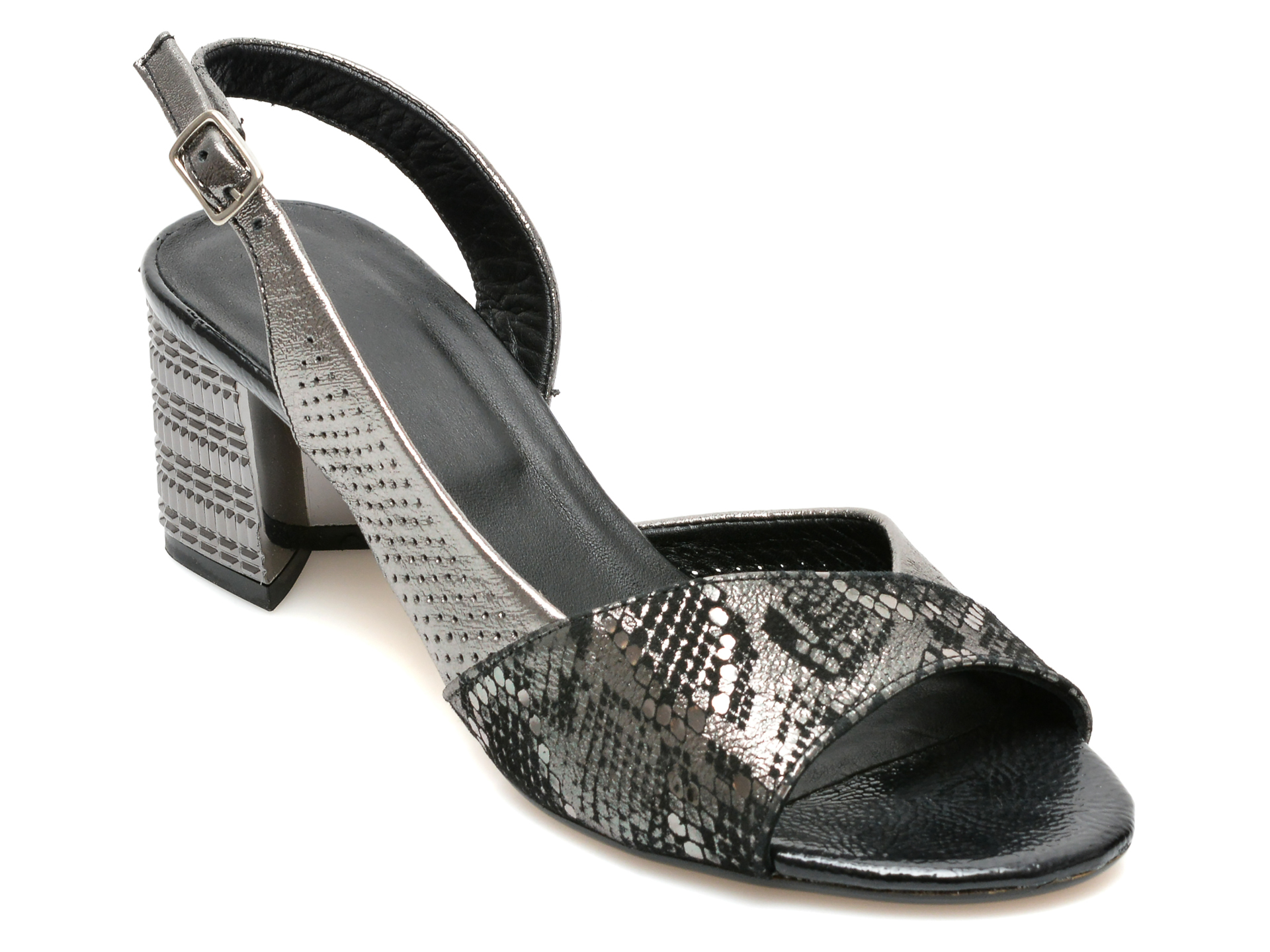 Sandale LABOUR argintii, 20011, din piele naturala 1 Sandale LABOUR argintii