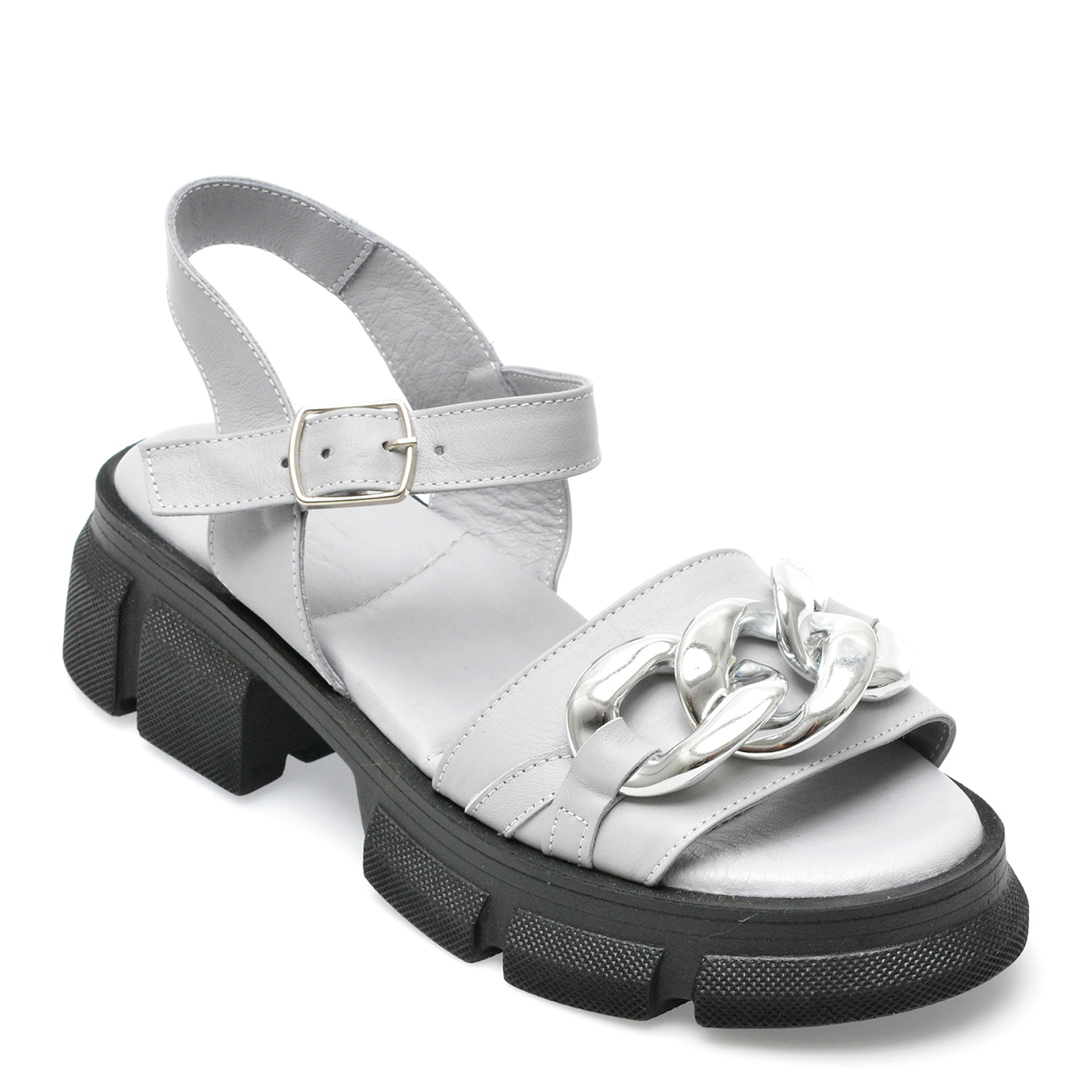 Sandale LABOUR gri, 214531, din piele naturala 1 Sandale LABOUR gri