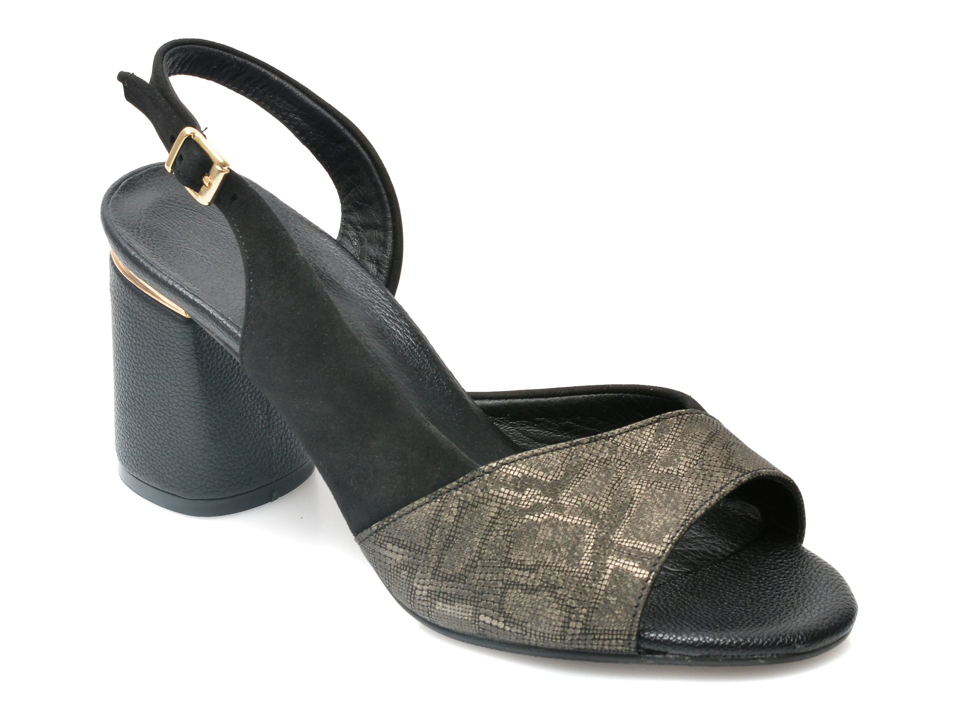 Sandale LABOUR gri inchis, 19966, din piele intoarsa 1 Sandale LABOUR gri inchis