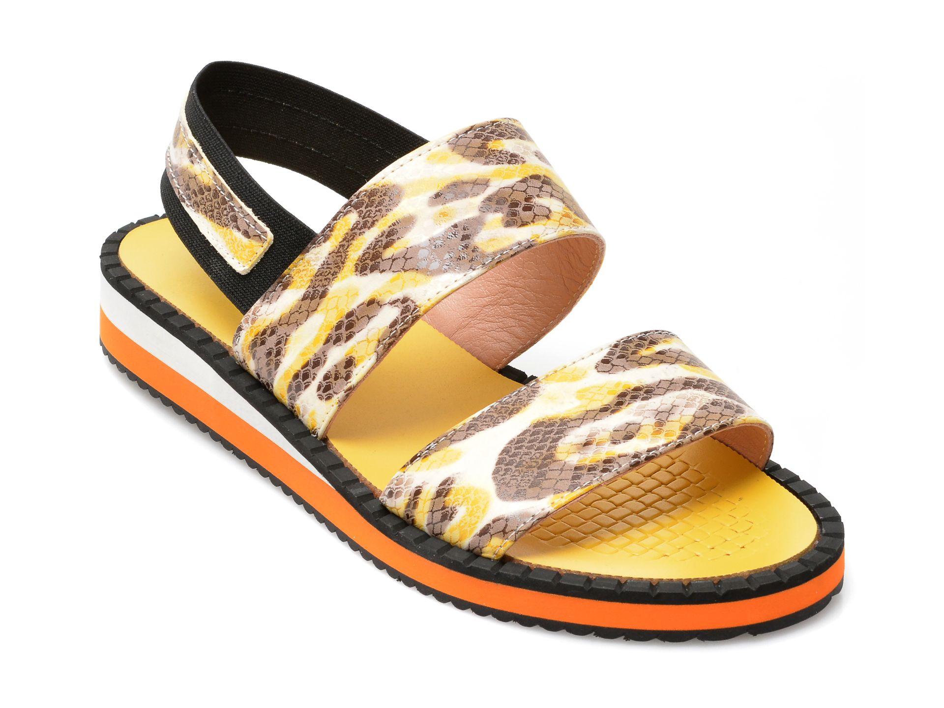 Sandale LABOUR multicolore, 200410, din piele naturala 1 Sandale LABOUR multicolore