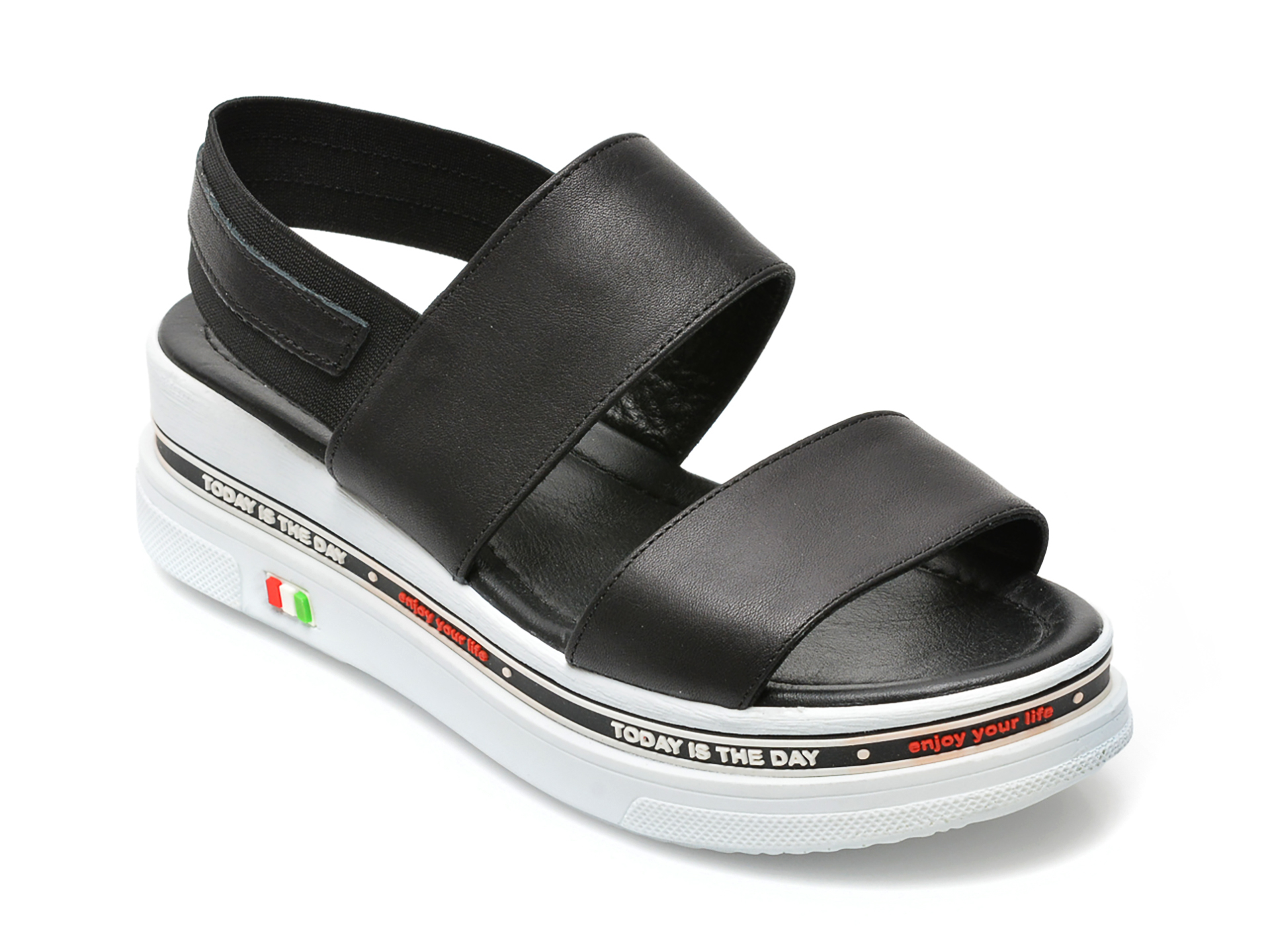 Sandale LABOUR negre, 1001, din piele naturala 1 Sandale LABOUR negre