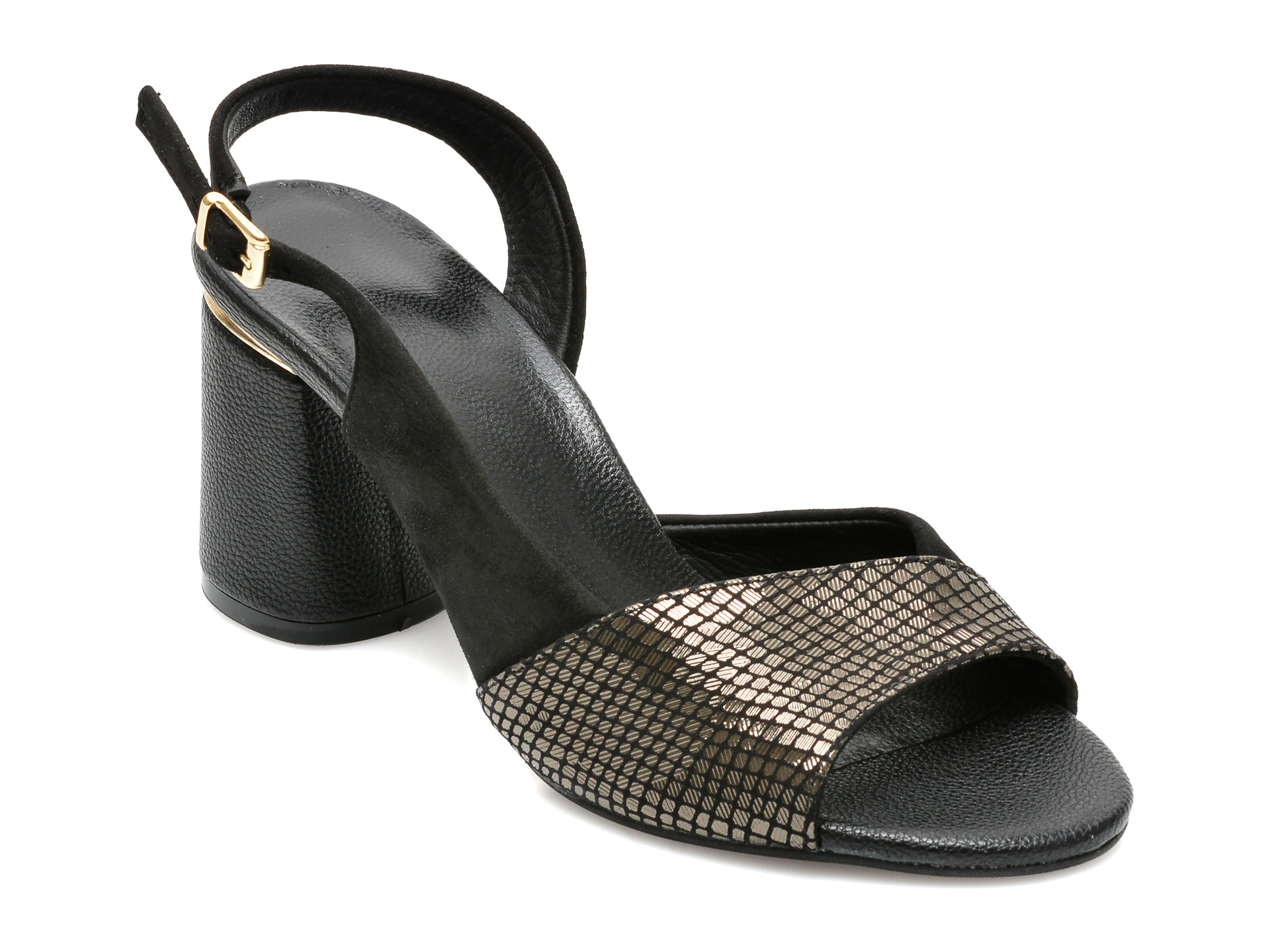 Sandale LABOUR negre, 19966, din piele intoarsa 1 Sandale LABOUR negre