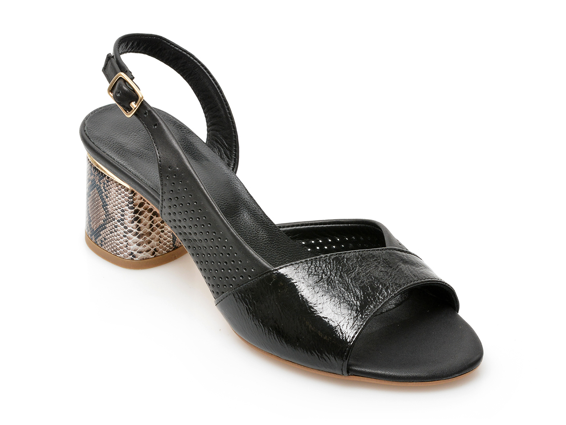 Sandale LABOUR negre, 199661, din piele naturala 1 Sandale LABOUR negre