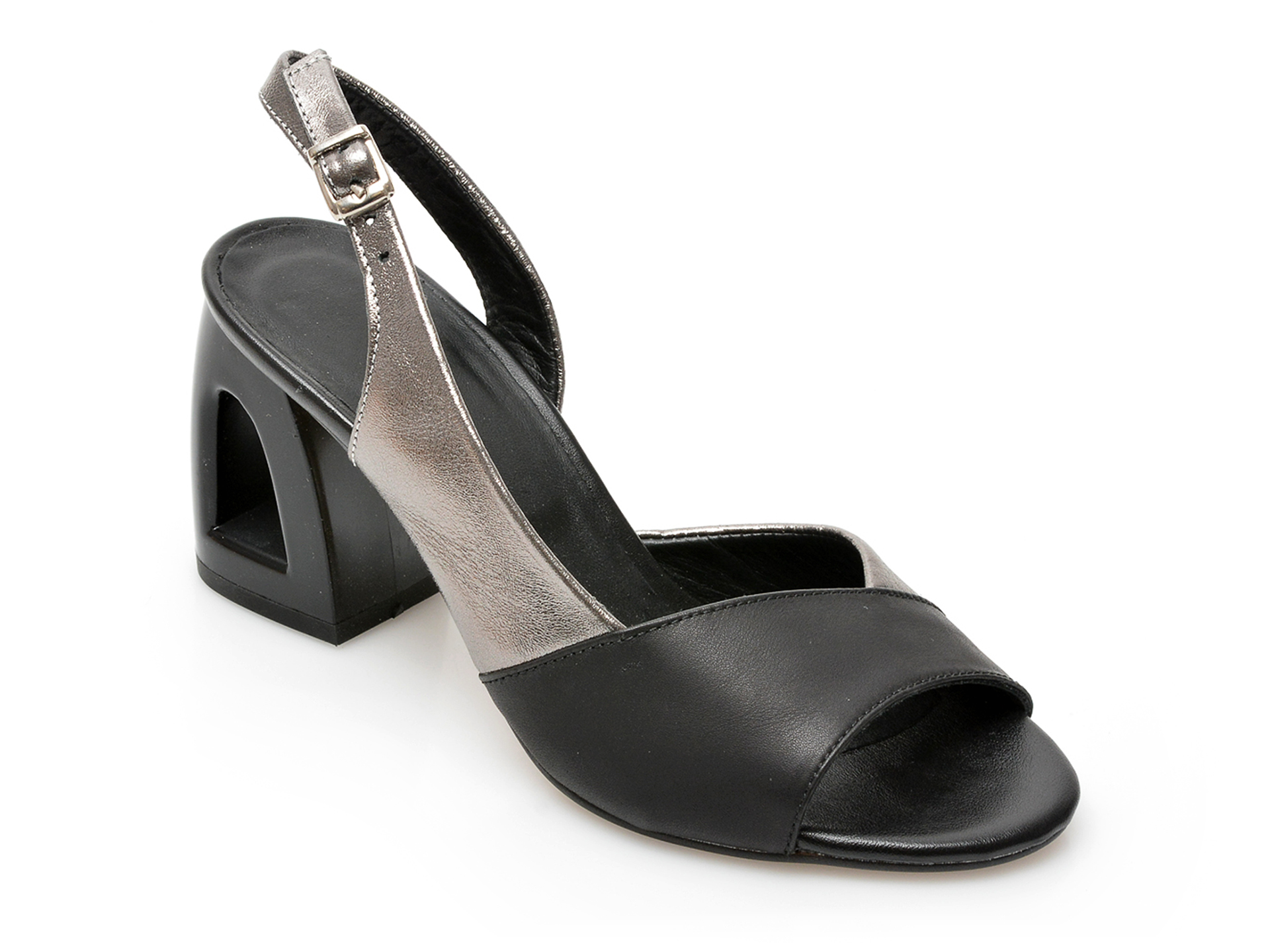 Sandale LABOUR negre, 2001, din piele naturala 1 Sandale LABOUR negre