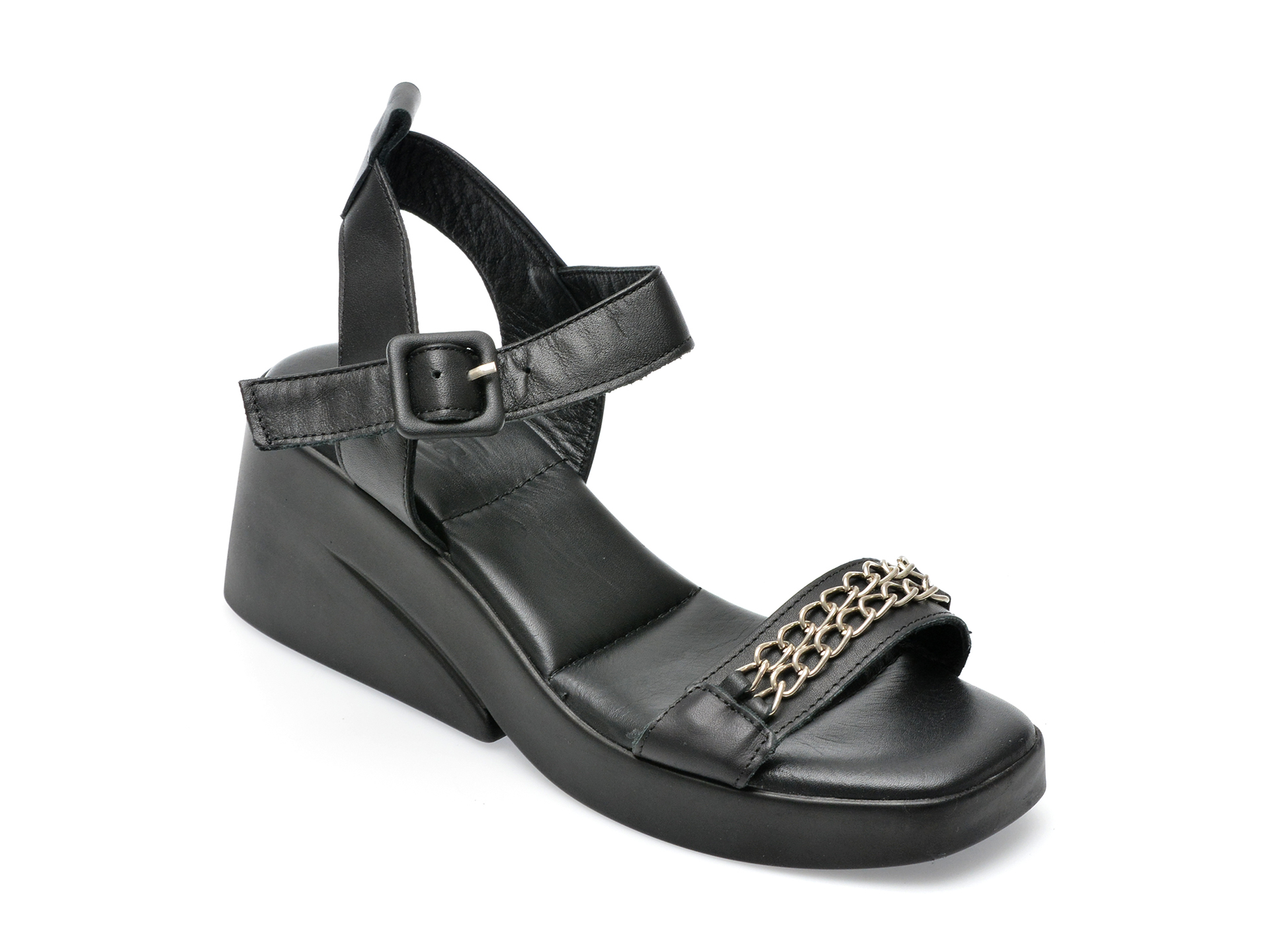 Sandale LABOUR negre, 30015, din piele naturala 1 Sandale LABOUR negre