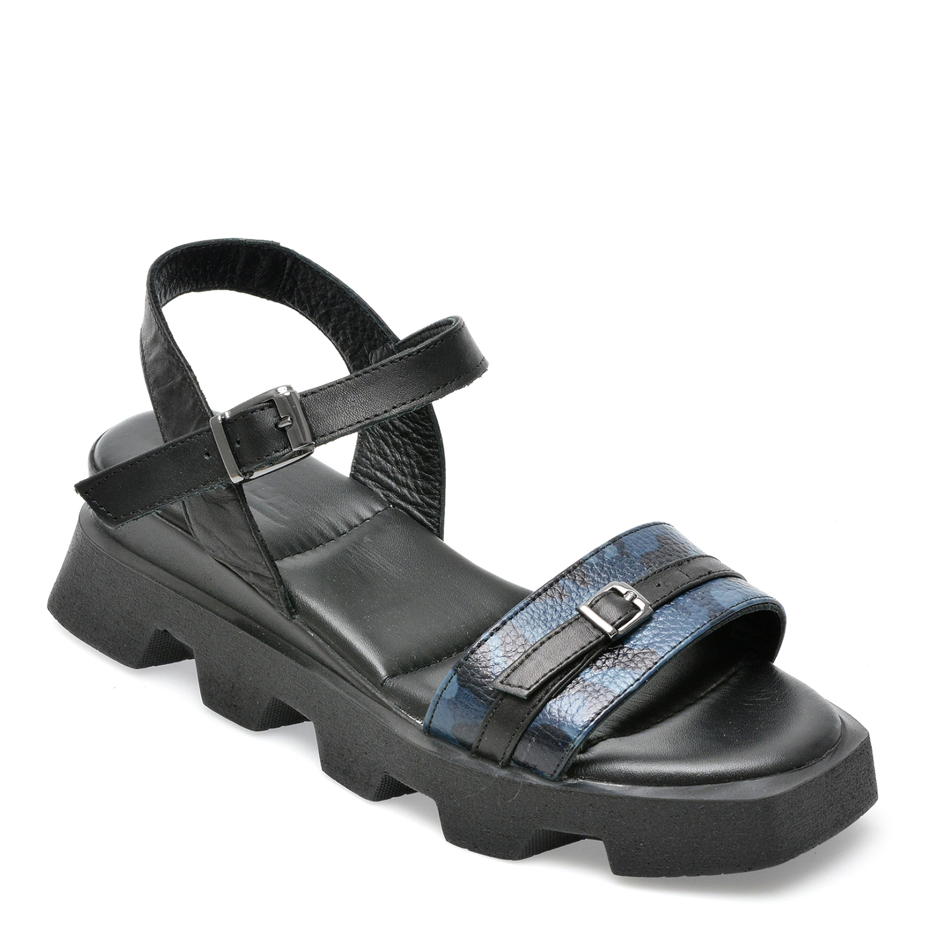 Sandale LABOUR negre, EMK02, din piele naturala 1 Sandale LABOUR negre