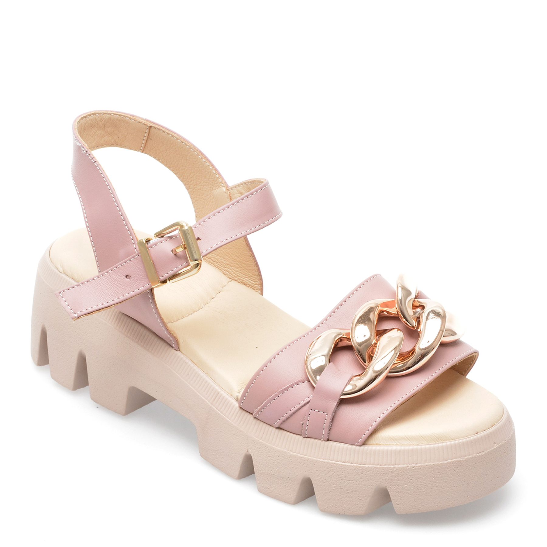 Sandale LABOUR nude, 21453, din piele naturala 1 Sandale LABOUR nude