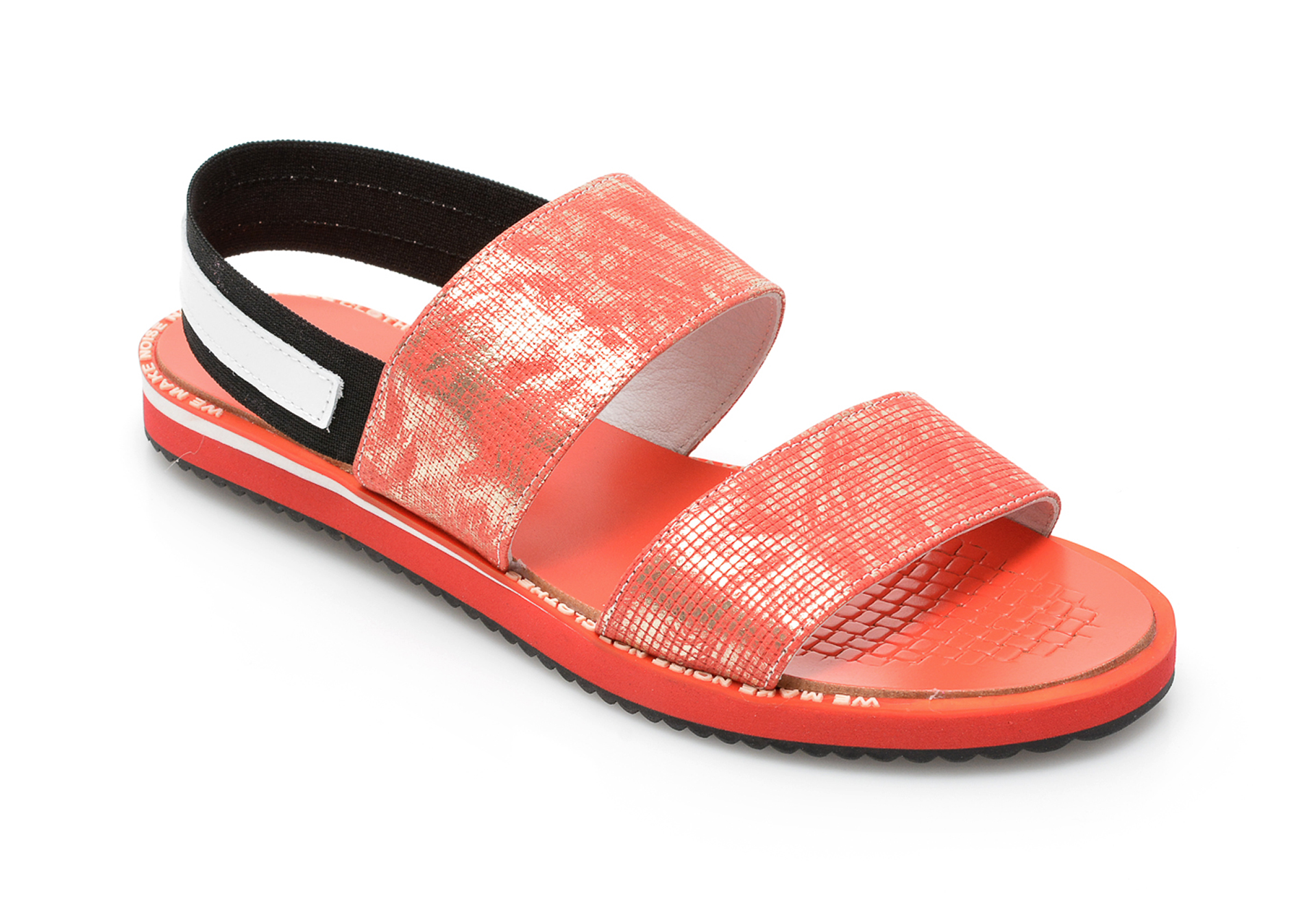 Sandale LABOUR rosii, 2004, din piele naturala 1 Sandale LABOUR rosii