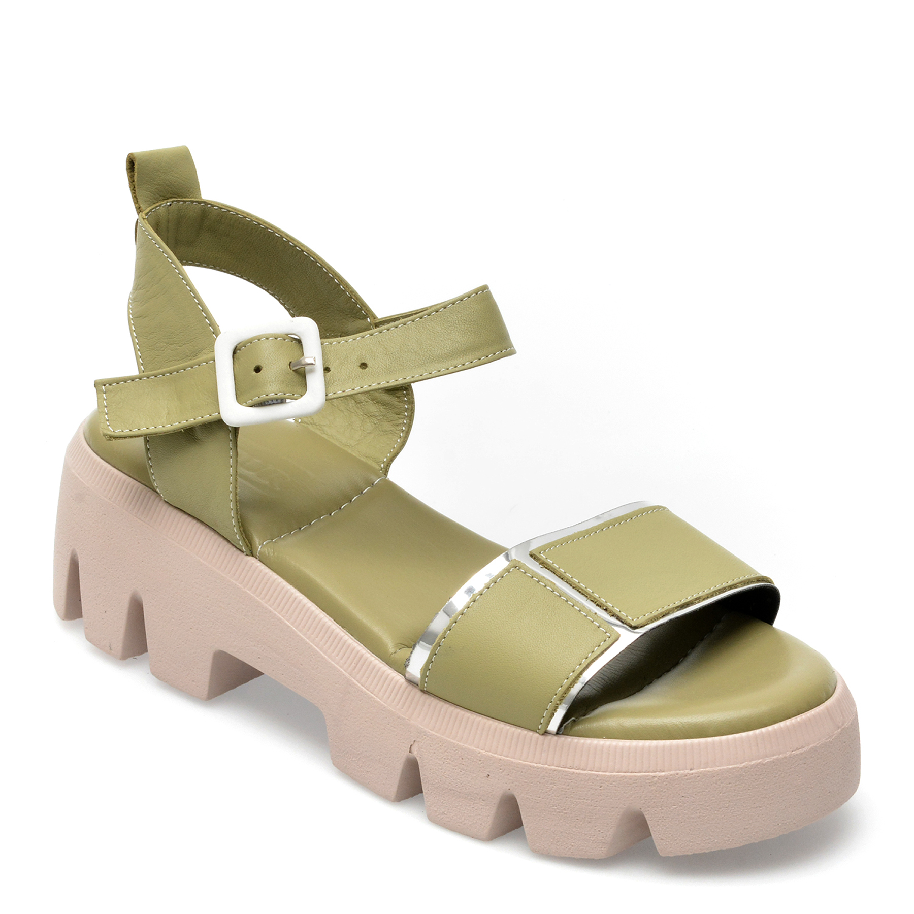 Sandale LABOUR verzi, 214583, din piele naturala 1 Sandale LABOUR verzi