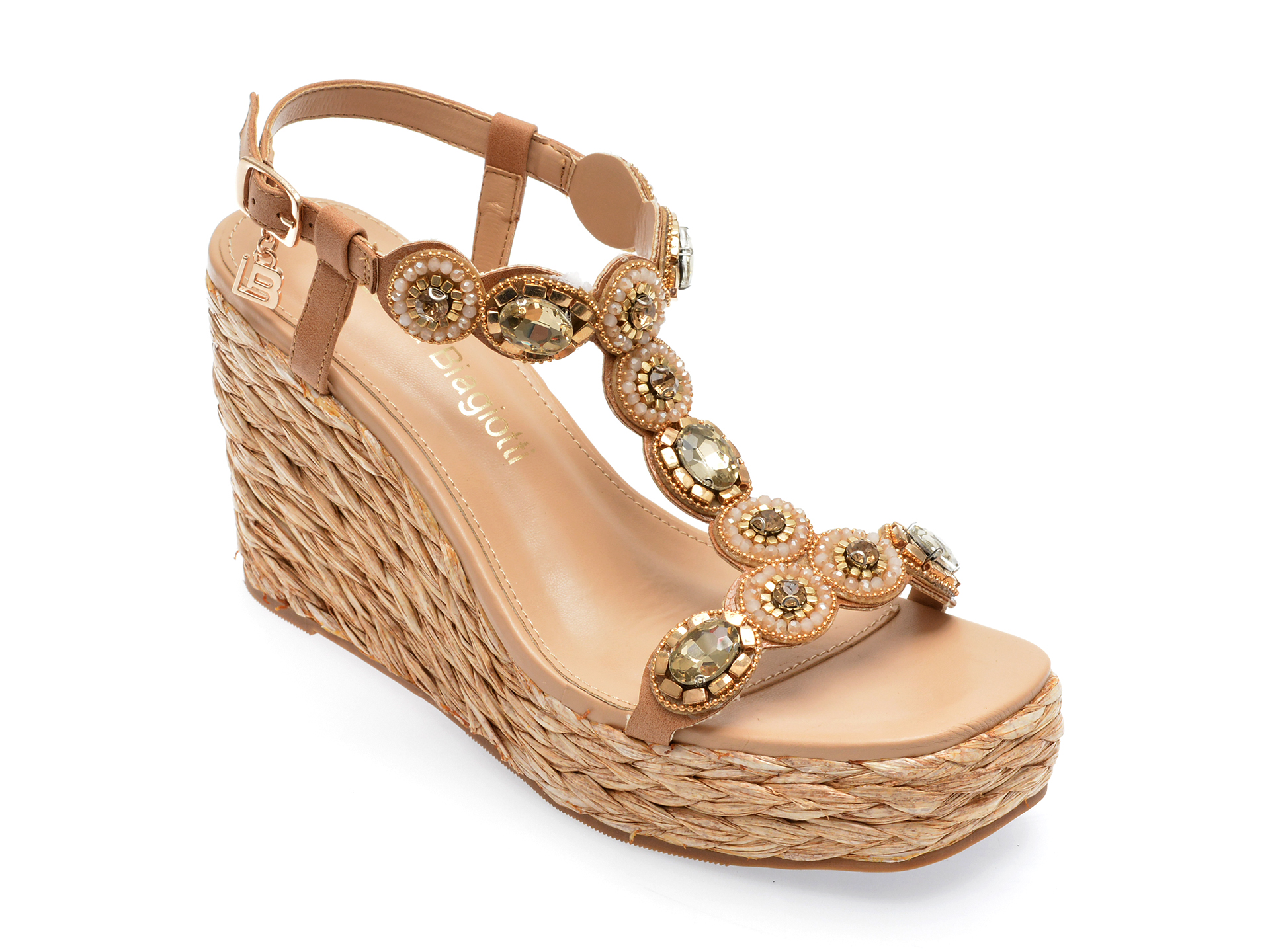 Sandale LAURA BIAGIOTTI gri, 8167, din piele ecologica 1 Sandale LAURA BIAGIOTTI gri