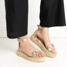 Sandale - Lido - Piele naturala Snake Bej - marimea