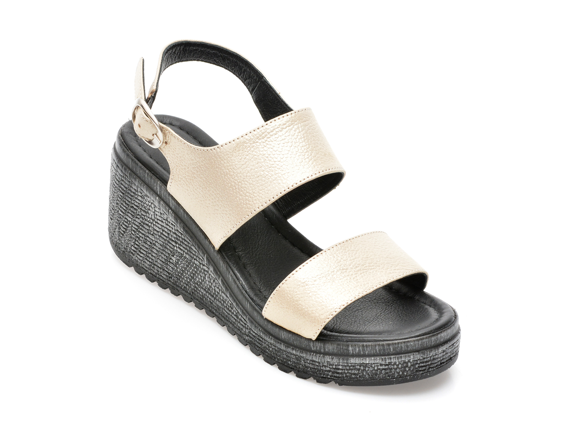 Sandale MAGRIT bej, 17, din piele naturala lacuita 1 Sandale MAGRIT bej