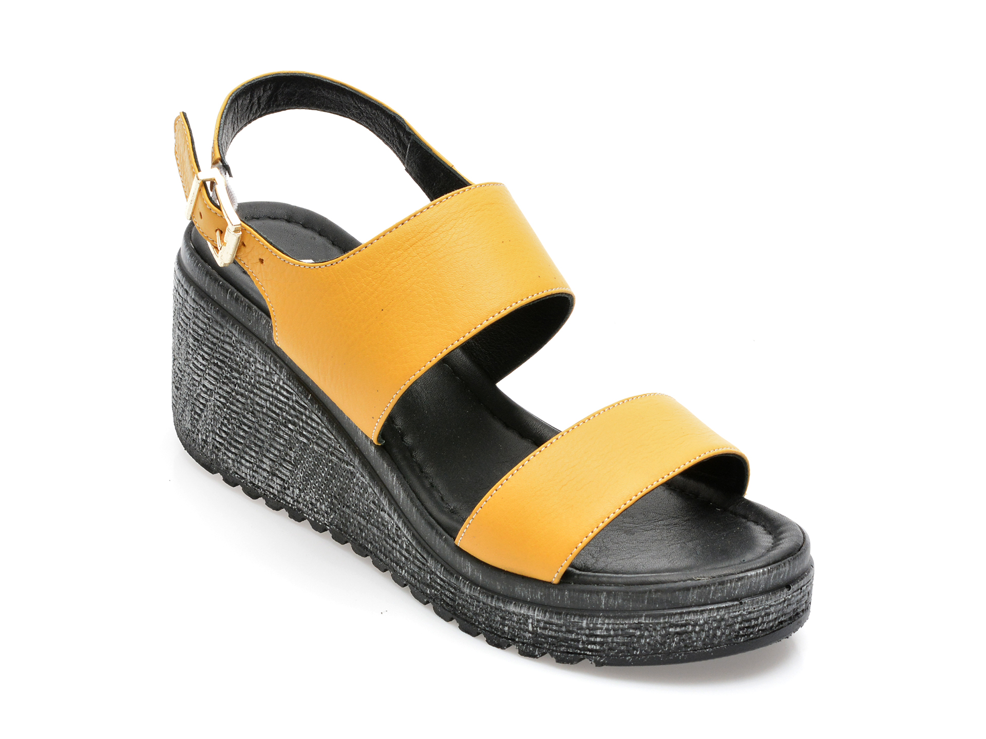 Sandale MAGRIT galbene, 17, din piele naturala 1 Sandale MAGRIT galbene