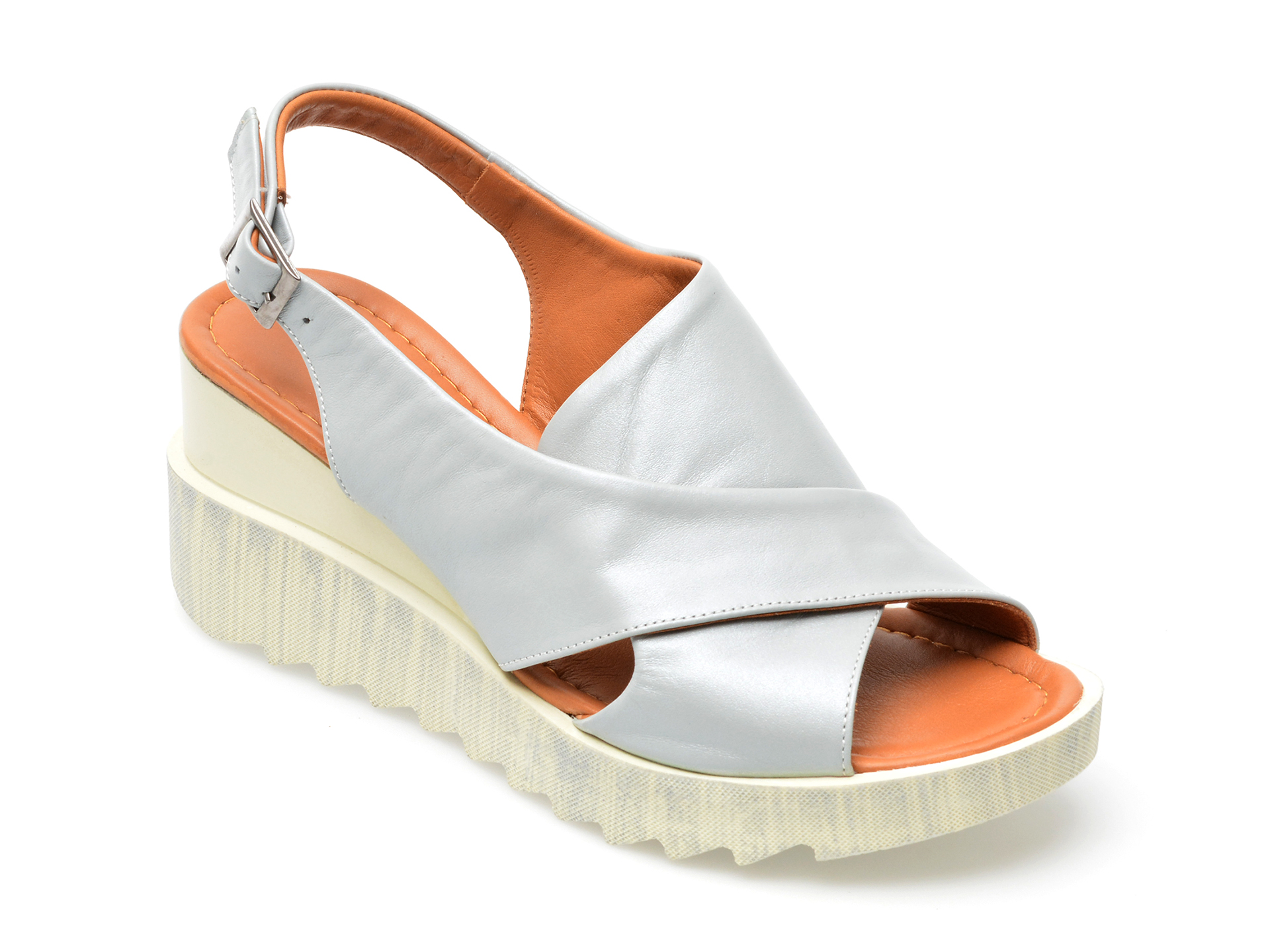 Sandale MAGRIT gri, 36, din piele naturala 1 Sandale MAGRIT gri