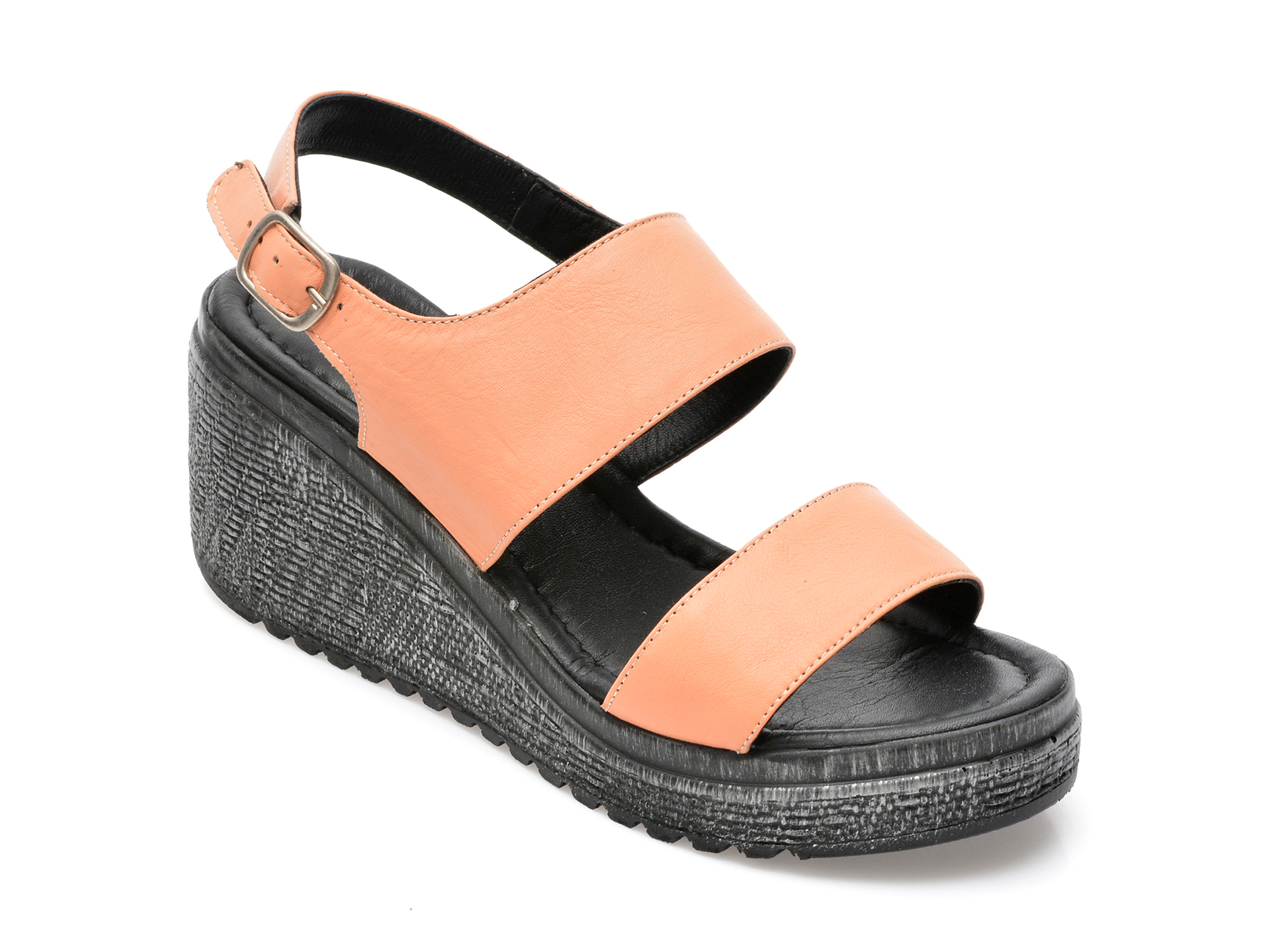 Sandale MAGRIT portocalii, 3, din piele naturala 1 Sandale MAGRIT portocalii