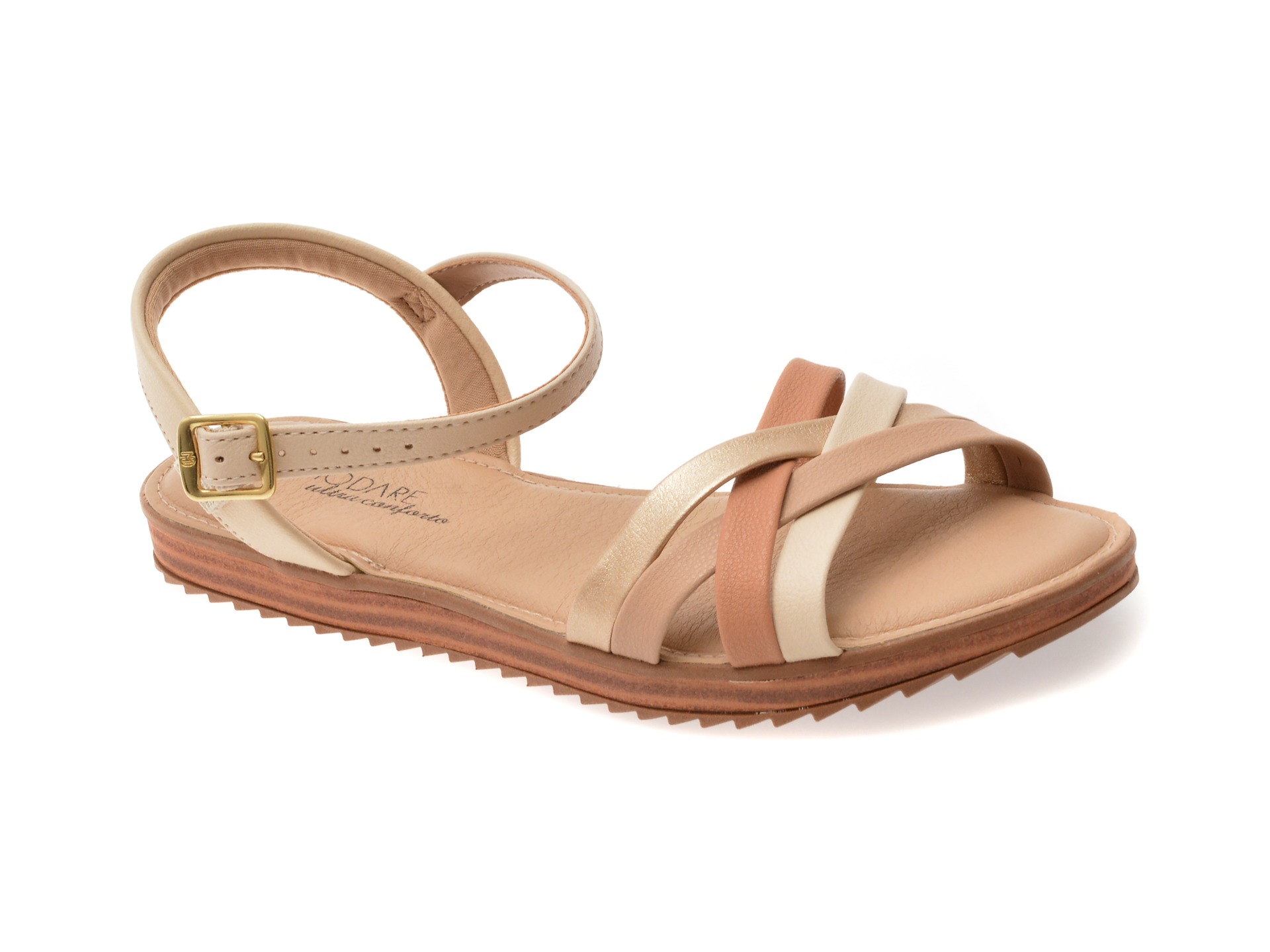 Sandale MODARE bej, 7141146, din piele ecologica 1 Sandale MODARE bej