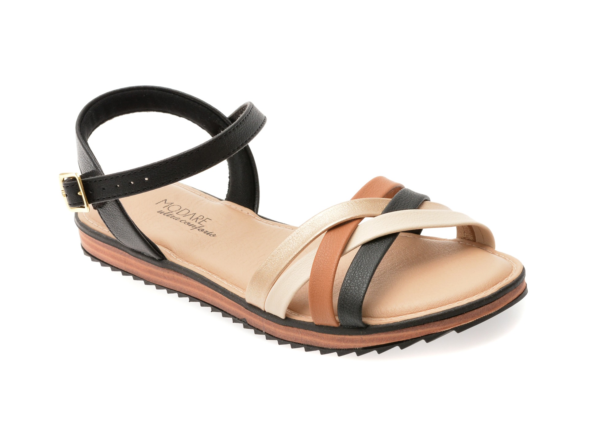 Sandale MODARE negre, 7141146, din piele ecologica 1 Sandale MODARE negre